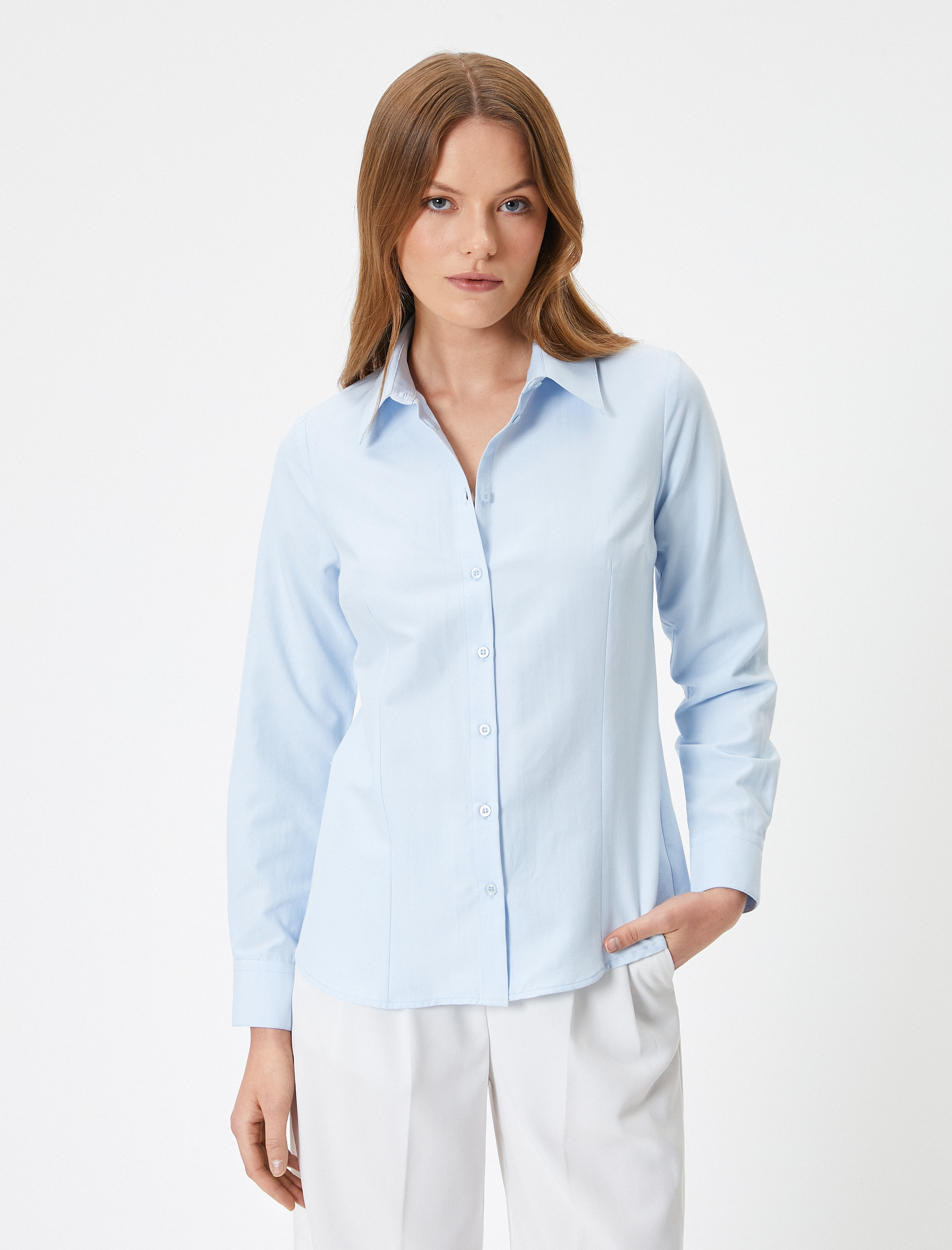   Klasik Gömlek Uzun Kollu Düğmeli Slim Fit