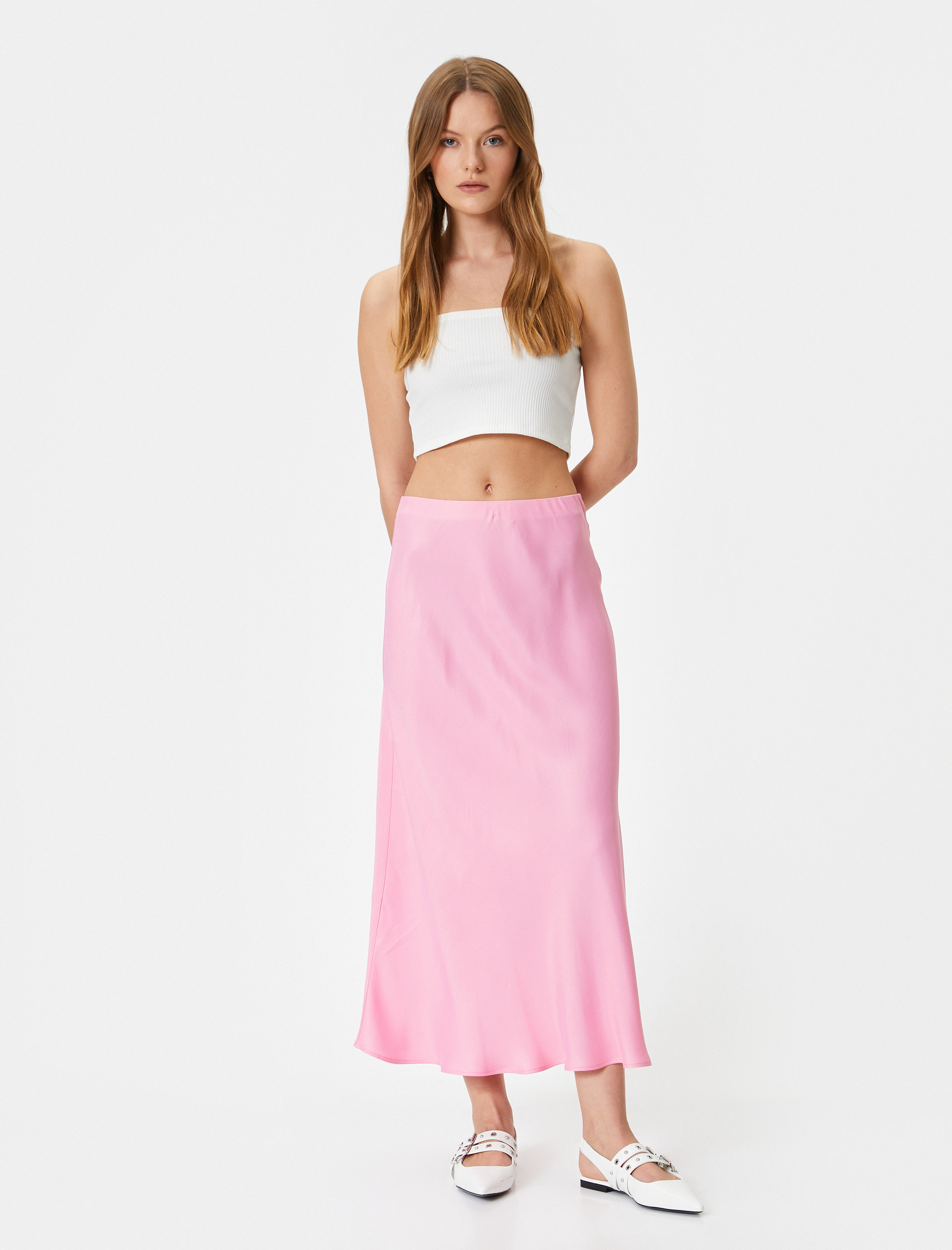   Viskon Midi Etek Normal Bel