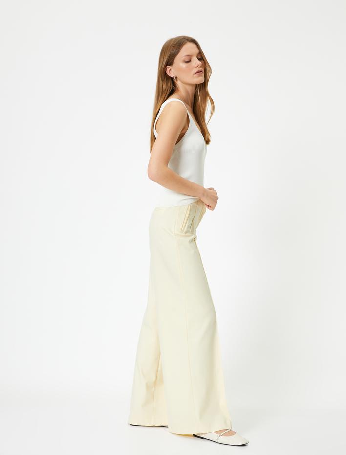  Palazzo Pantolon Bol Paça Normal Bel