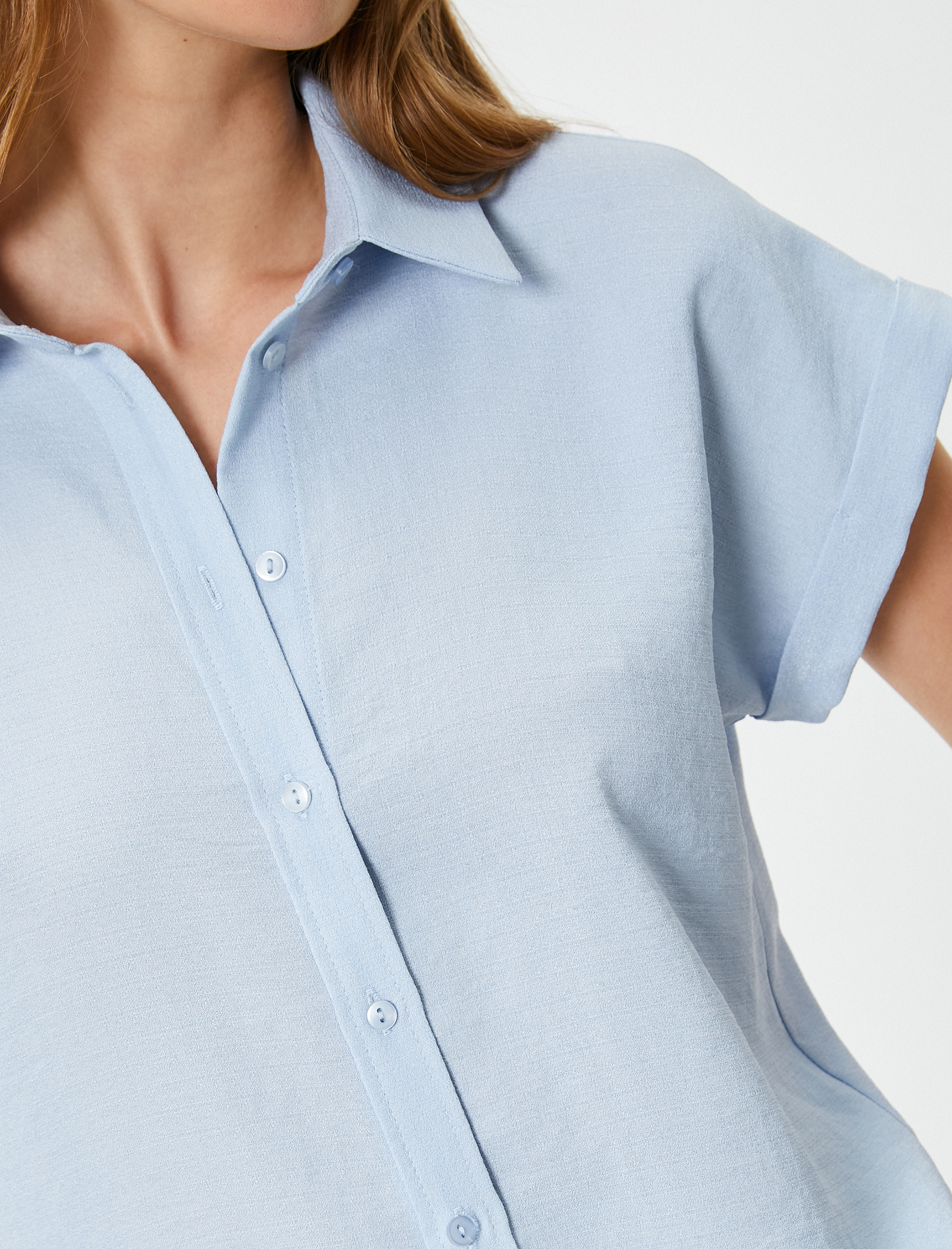   Kısa Kollu Gömlek Düğmeli Standart Kesim