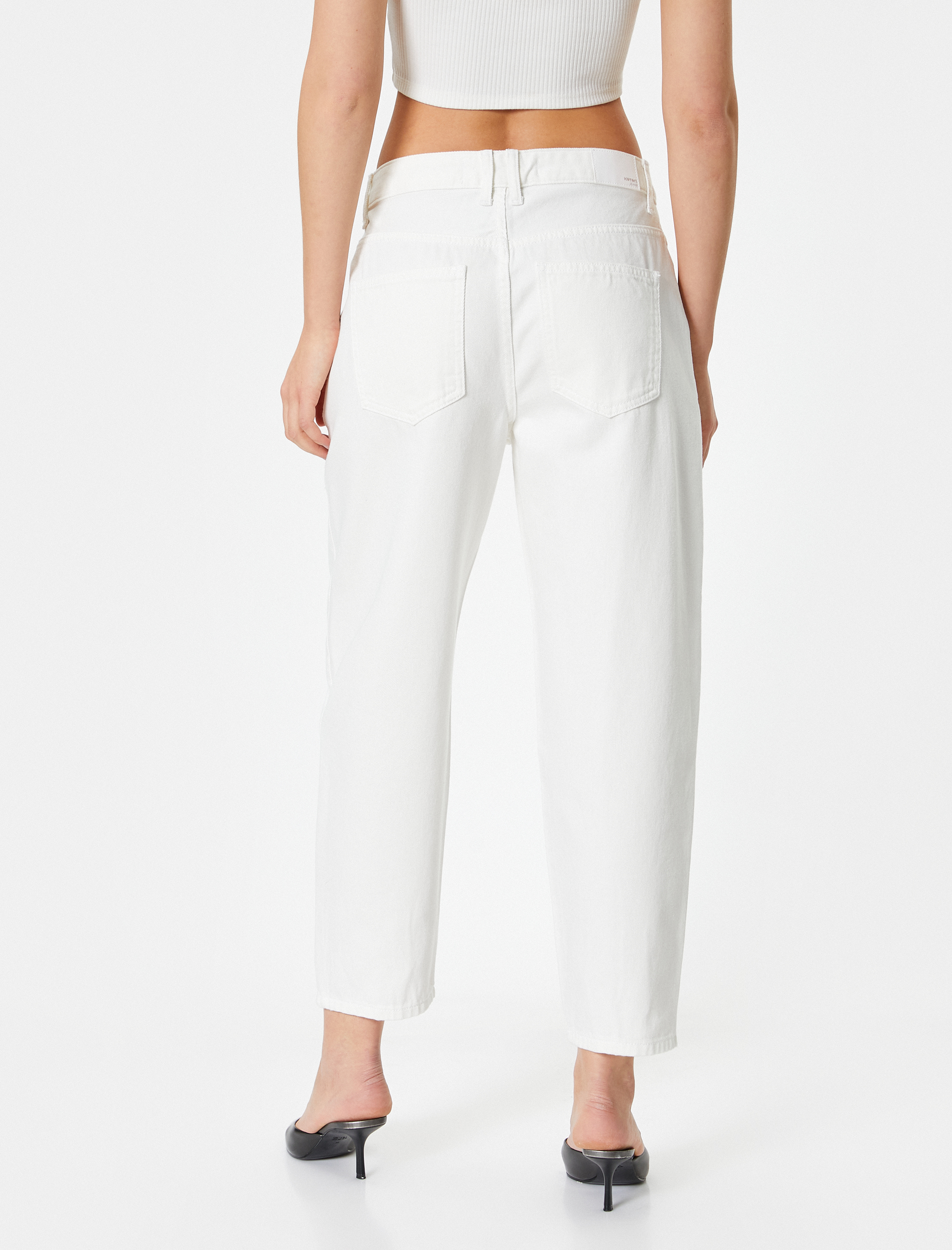   Rahat Kalıp Yüksek Bel Kot Pantolon - Baggy Jeans