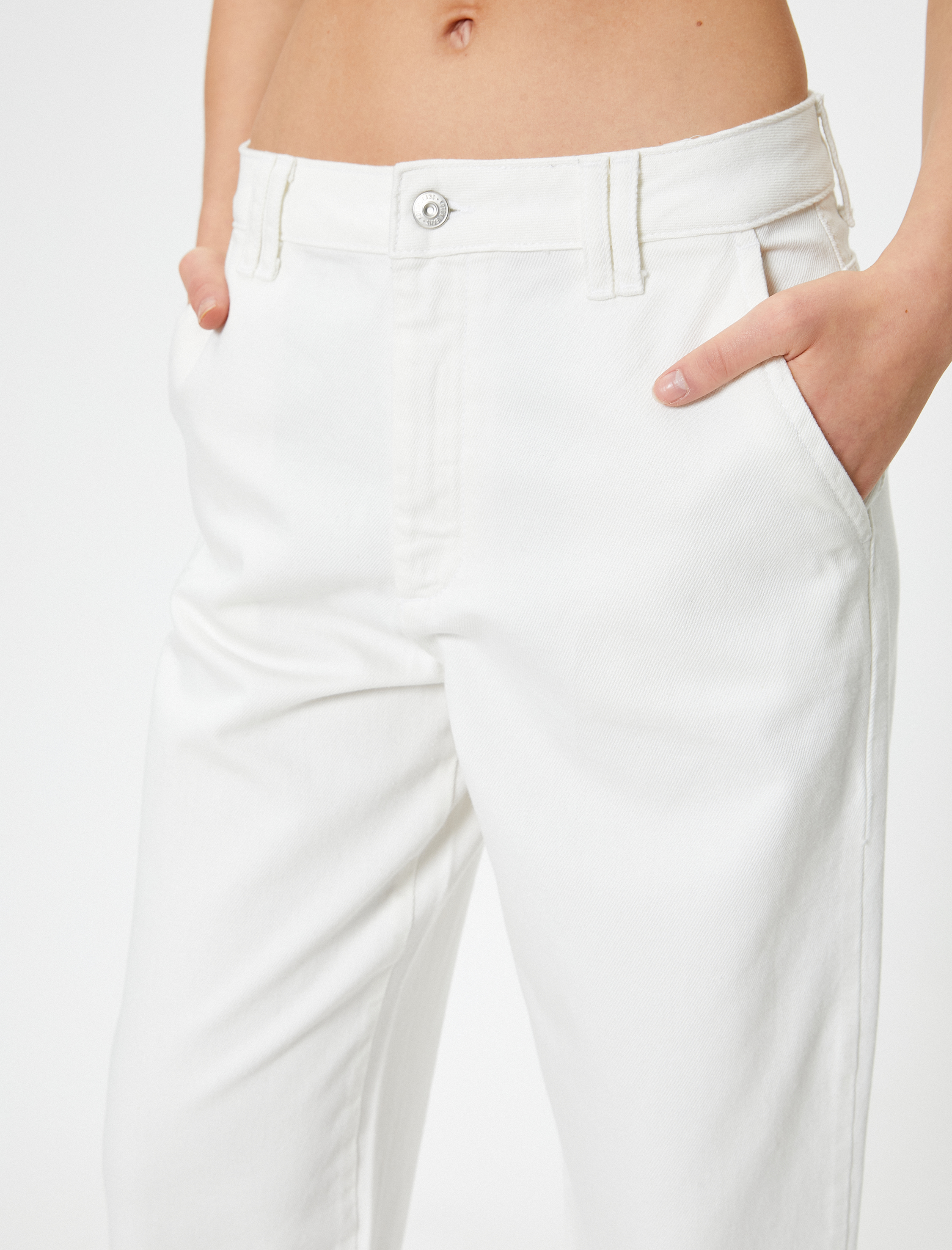   Rahat Kalıp Yüksek Bel Kot Pantolon - Baggy Jeans