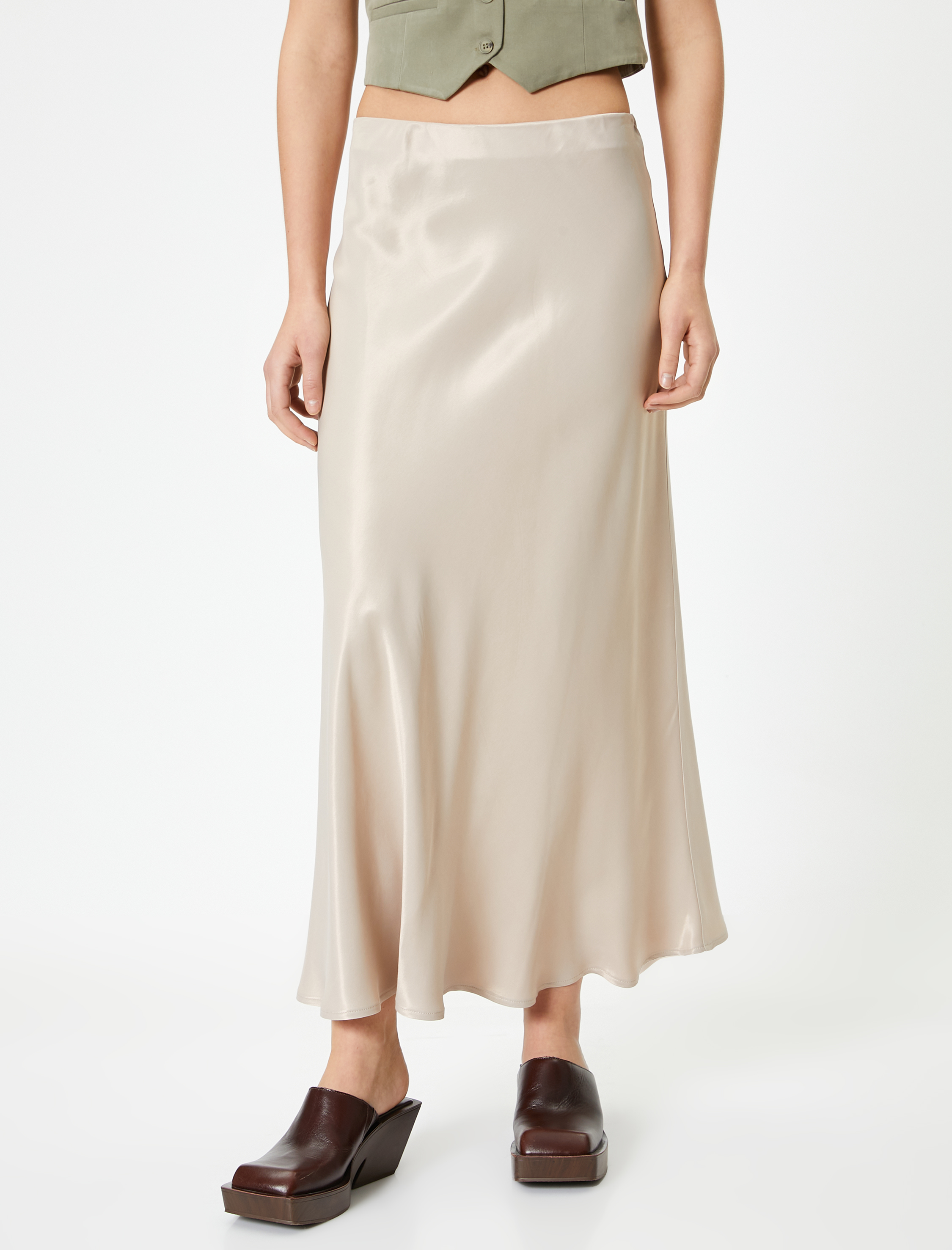   Viskon Midi Etek Normal Bel