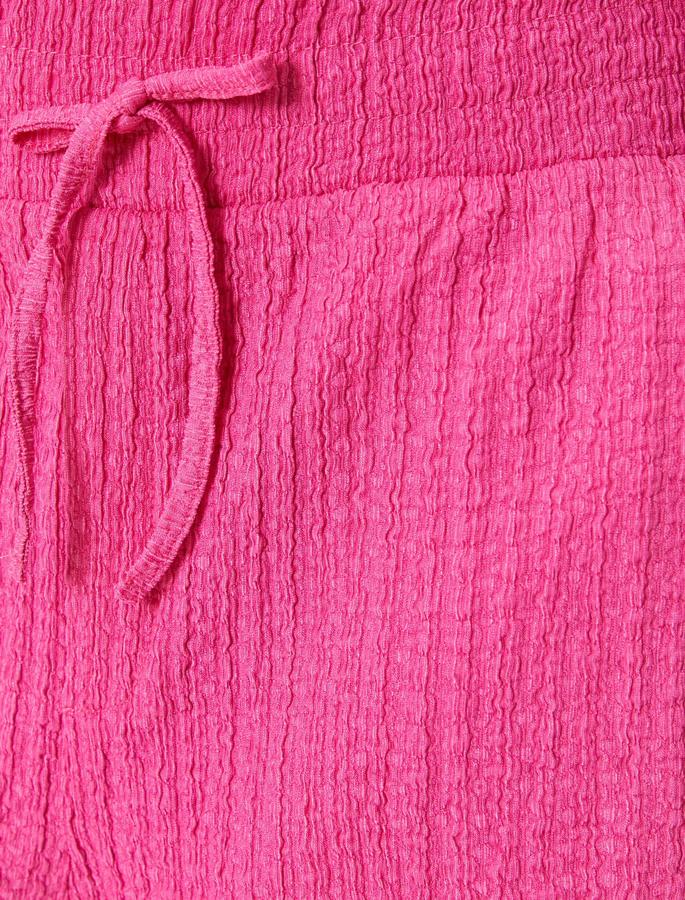   Mini Şort Beli Bağcıklı Cepli Dokulu