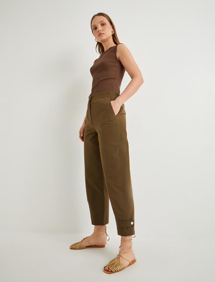  Jogger Pantolon Yüksek Bel Paça Detaylı