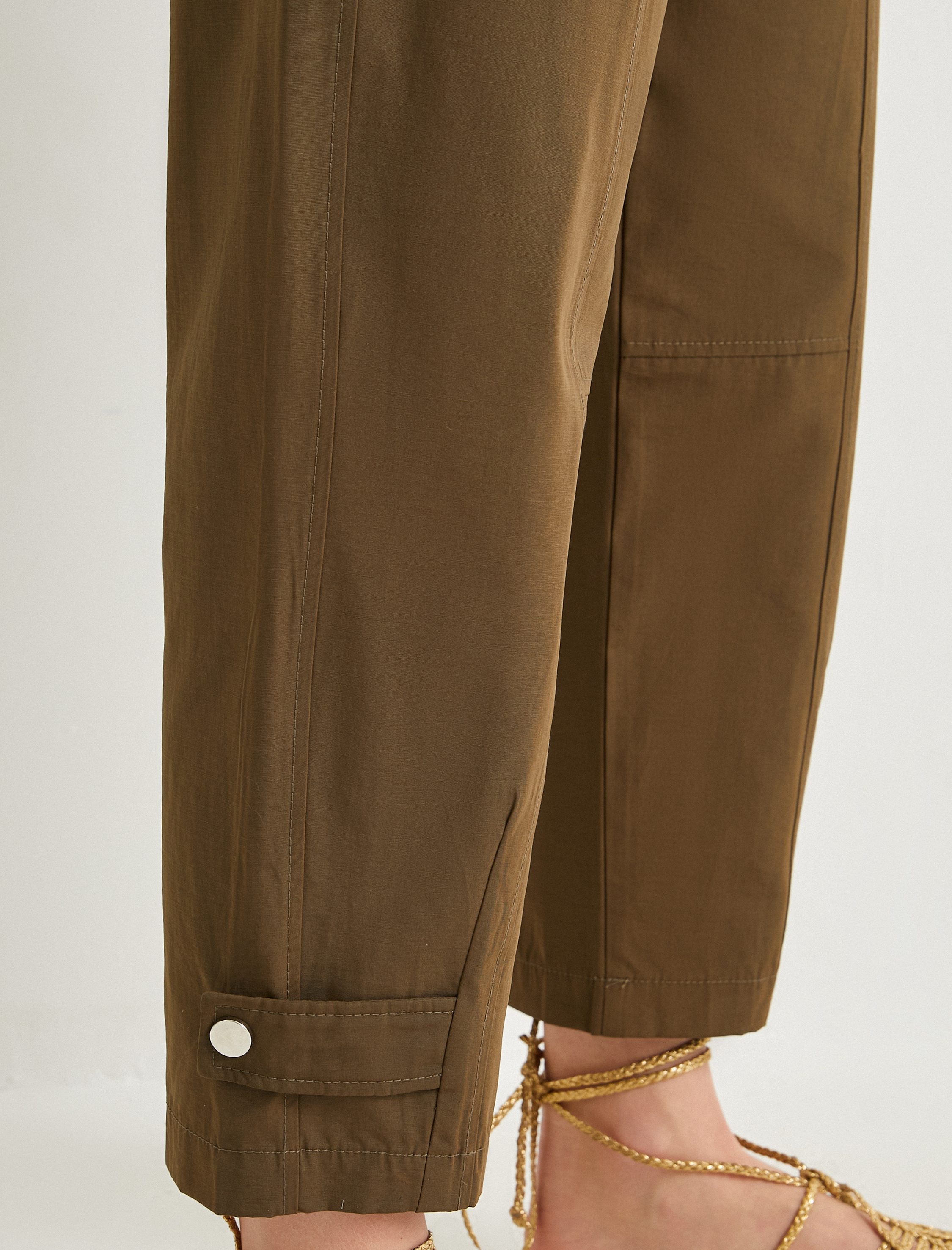   Jogger Pantolon Yüksek Bel Paça Detaylı