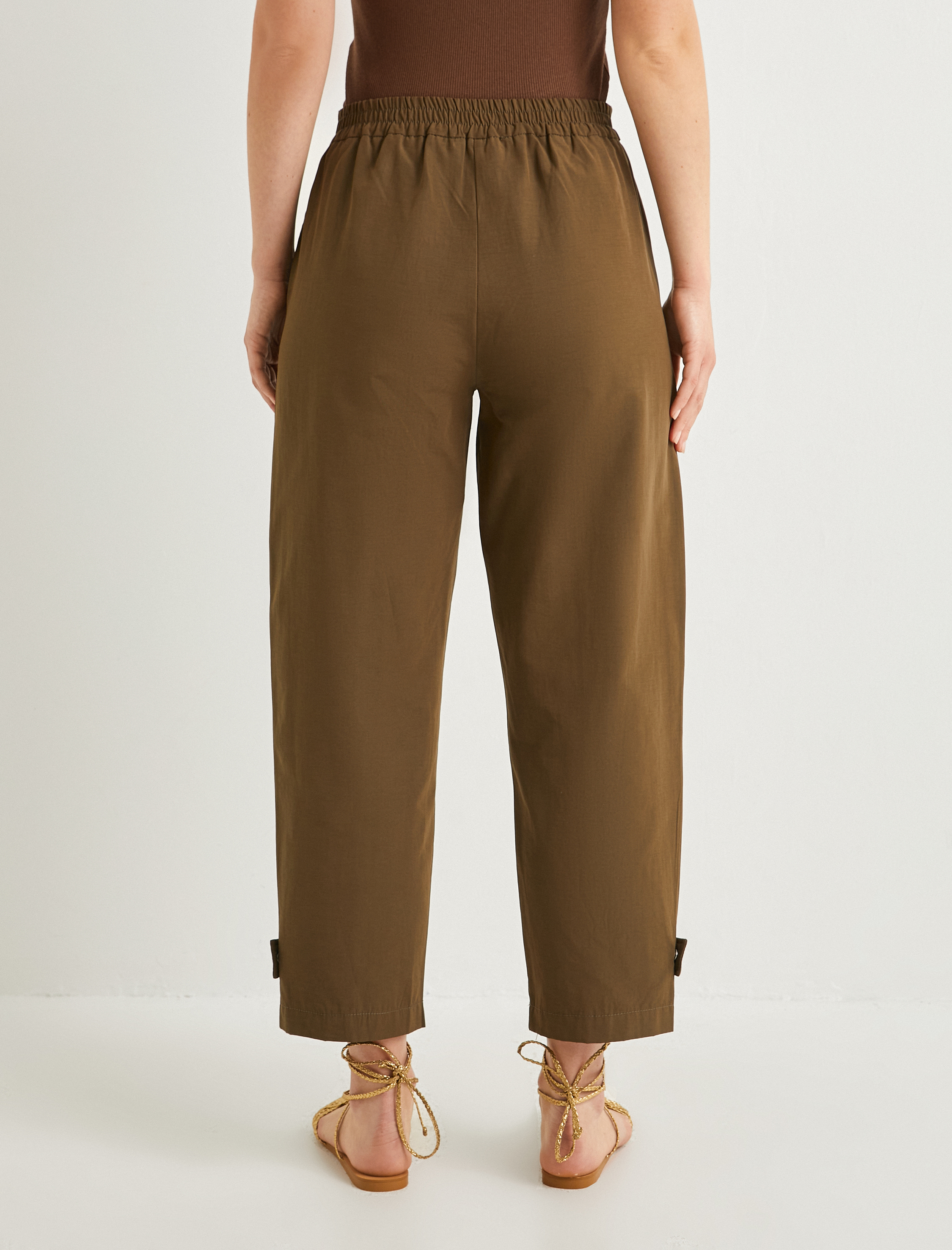   Jogger Pantolon Yüksek Bel Paça Detaylı