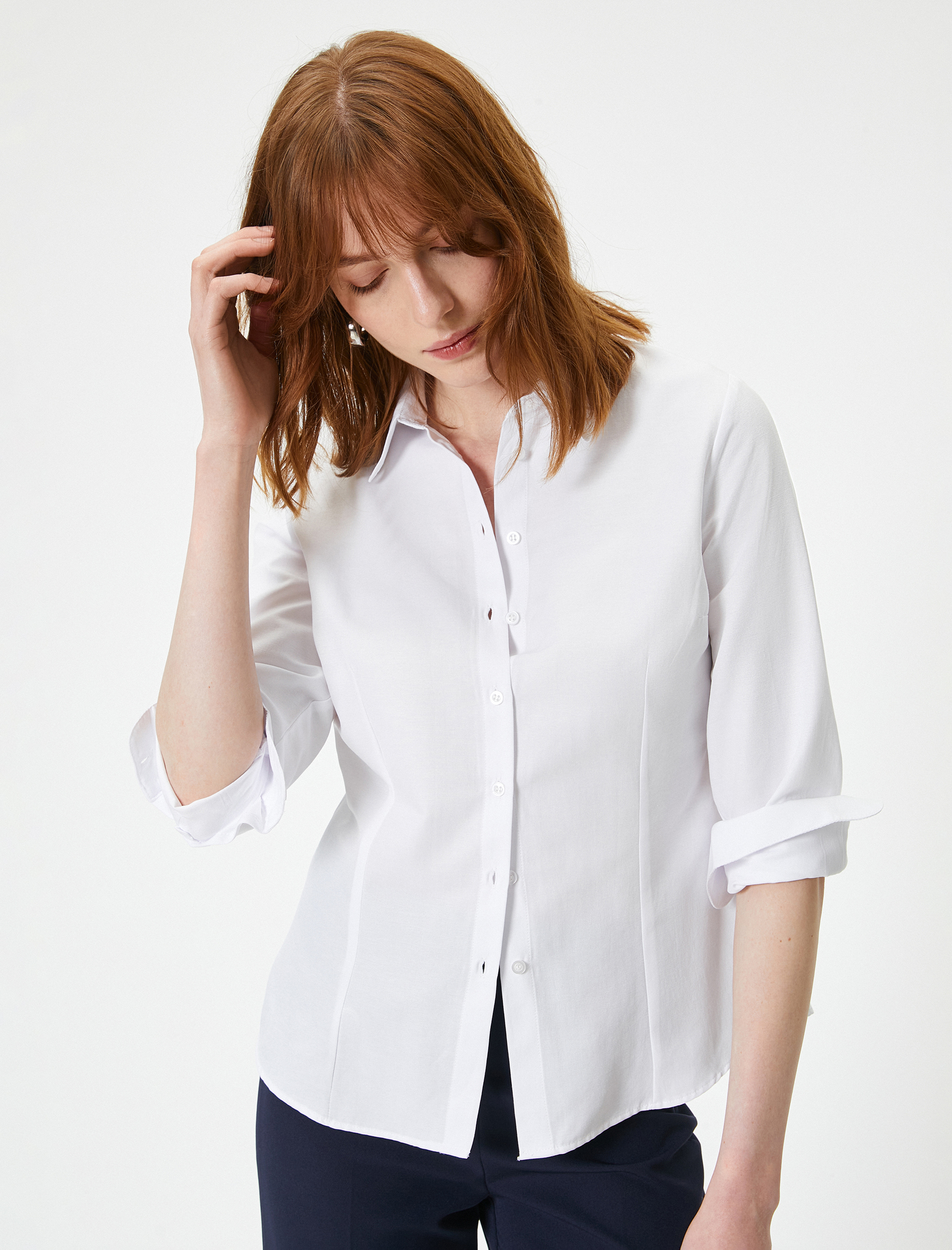   Klasik Gömlek Uzun Kollu Düğmeli Standart Kesim