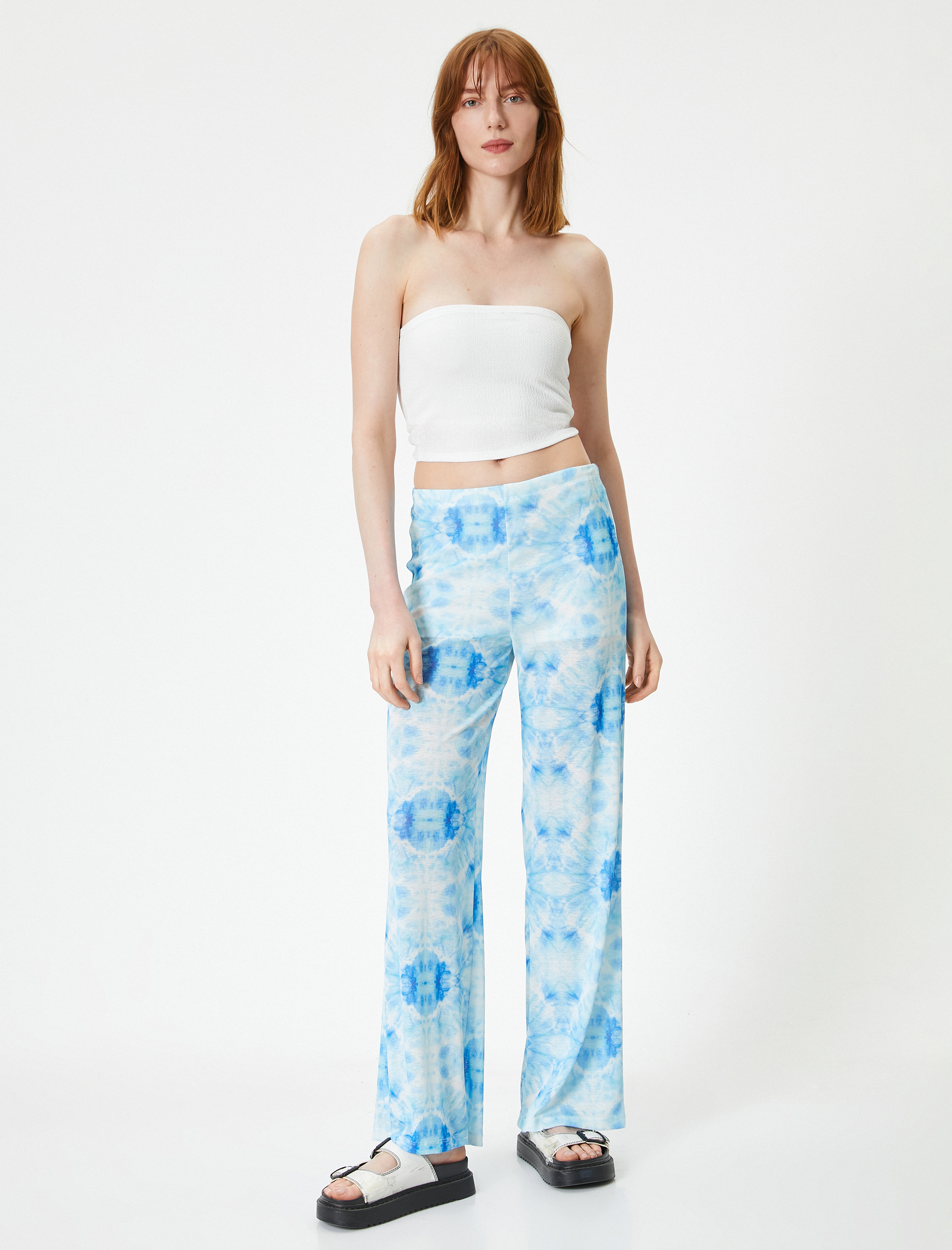 Crop Straplez Üst Dokulu