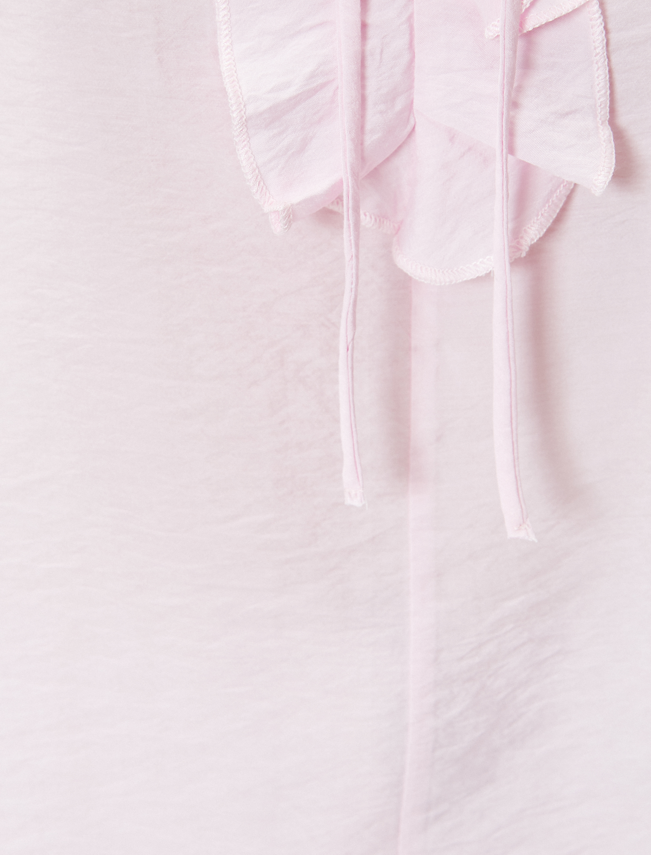   Halter Yaka Bluz Fırfırlı Pencere Detaylı Modal Karışımlı