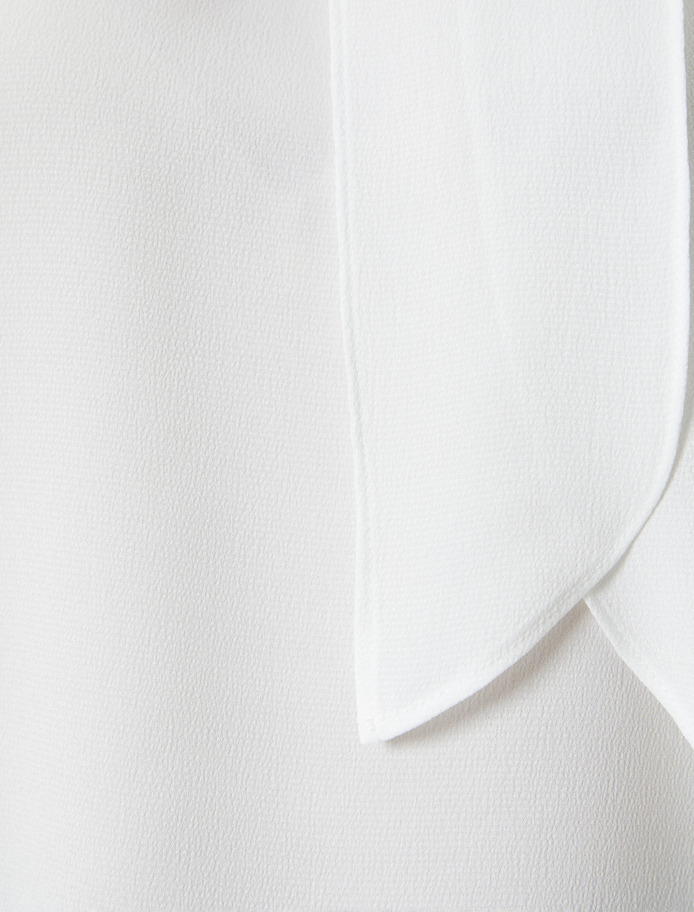   Fular Yaka Bluz Balon Kollu