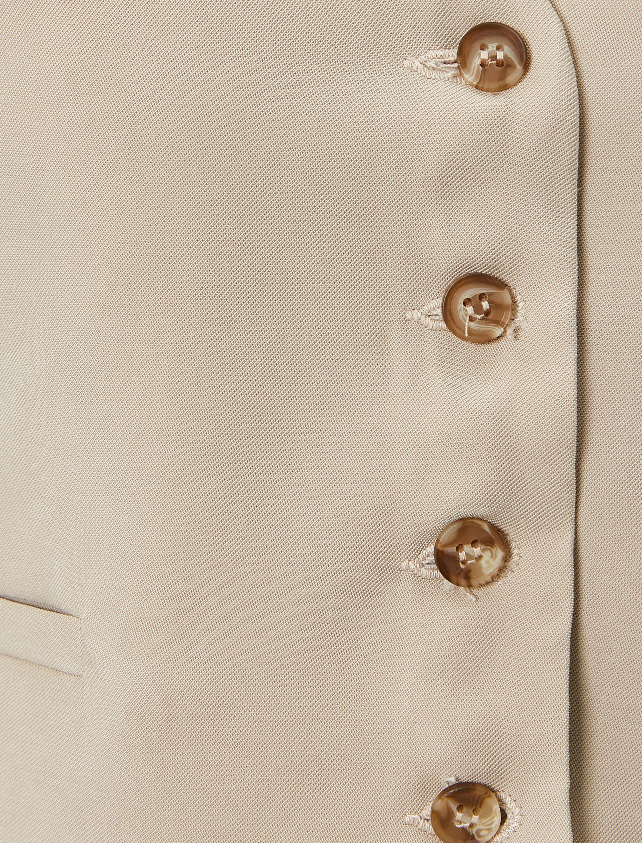   Blazer Yelek V Yaka Düğmeli Fleto Cepli