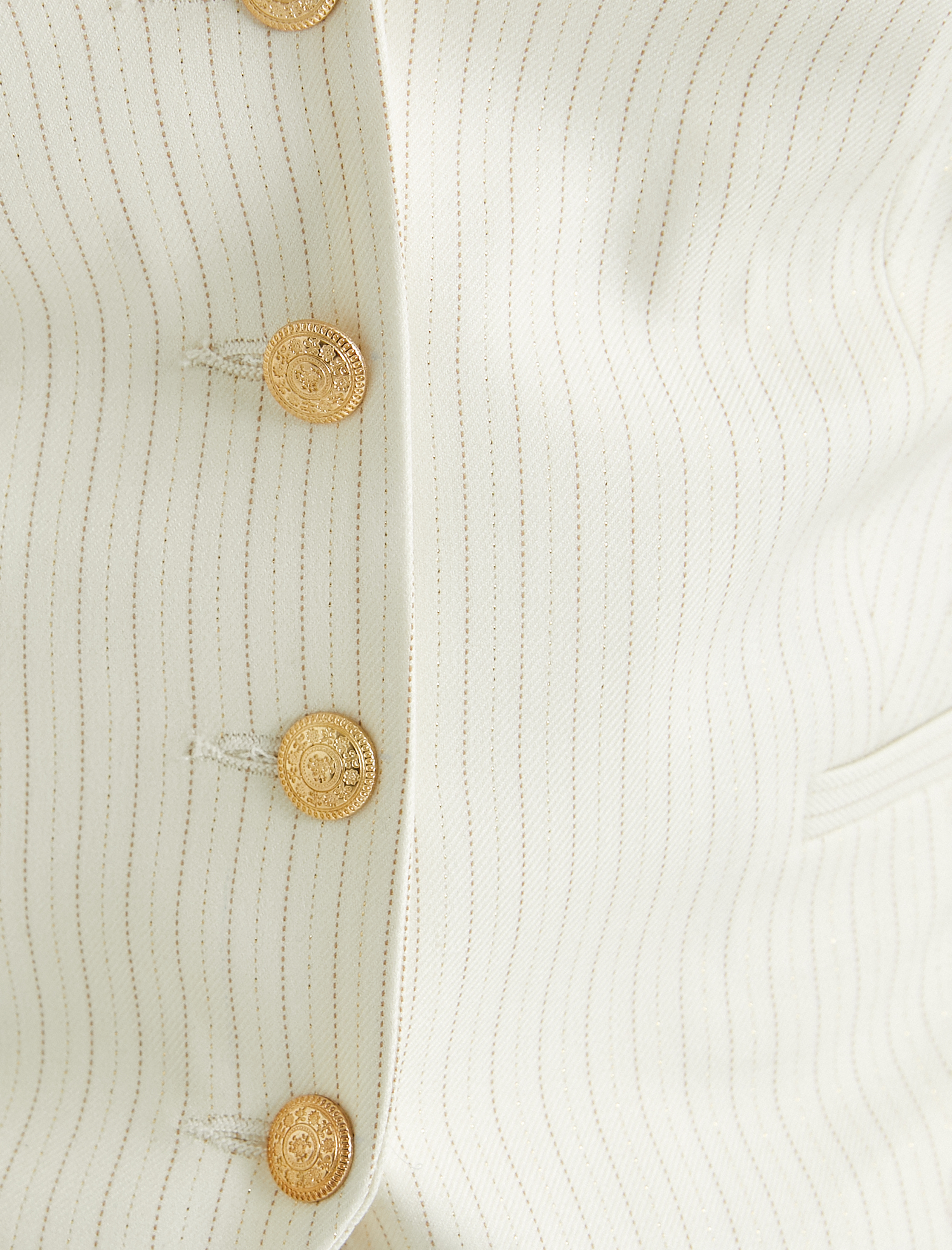   Kruvaze Yelek Düğmeli Fleto Cepli V Yaka