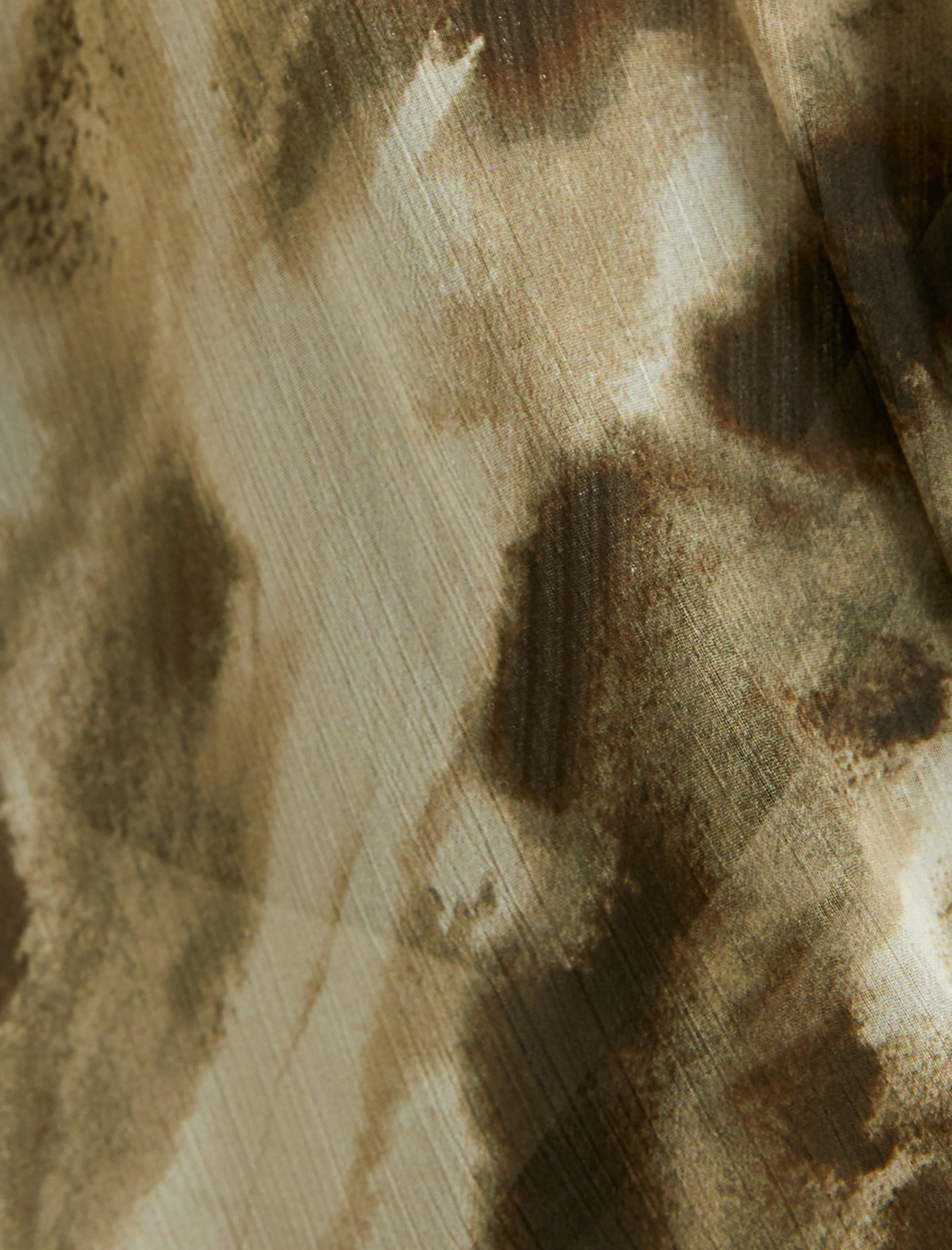   Şifon Gömlek Asimetrik Kesim Düğmeli Klasik Yaka