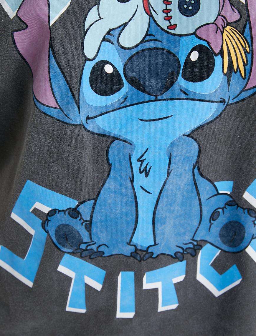   Stitch Tişört Lisanslı Rahat Kalıp Pamuklu