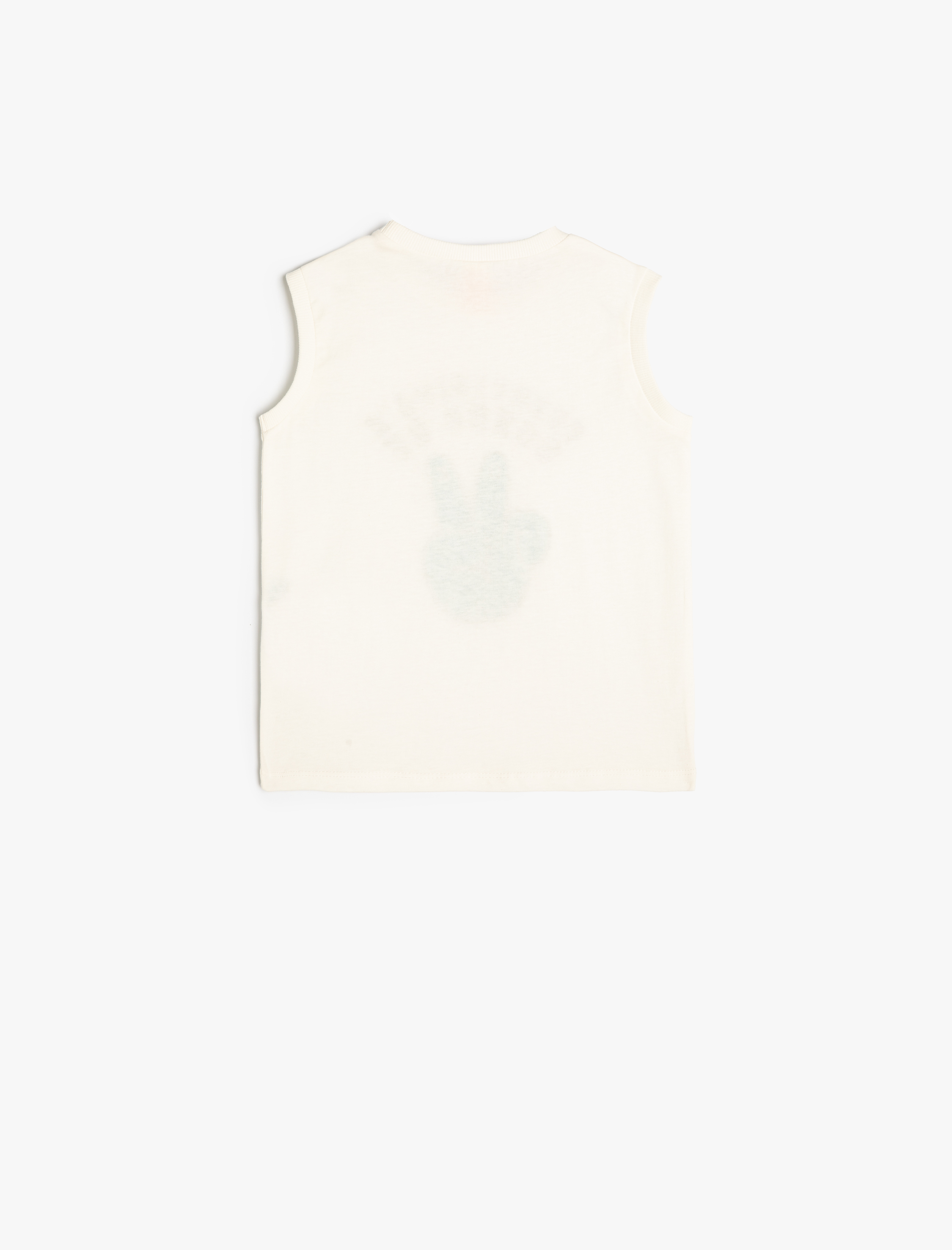  Erkek Bebek Atlet Slogan Baskılı Bisiklet Yaka Kolsuz Pamuklu