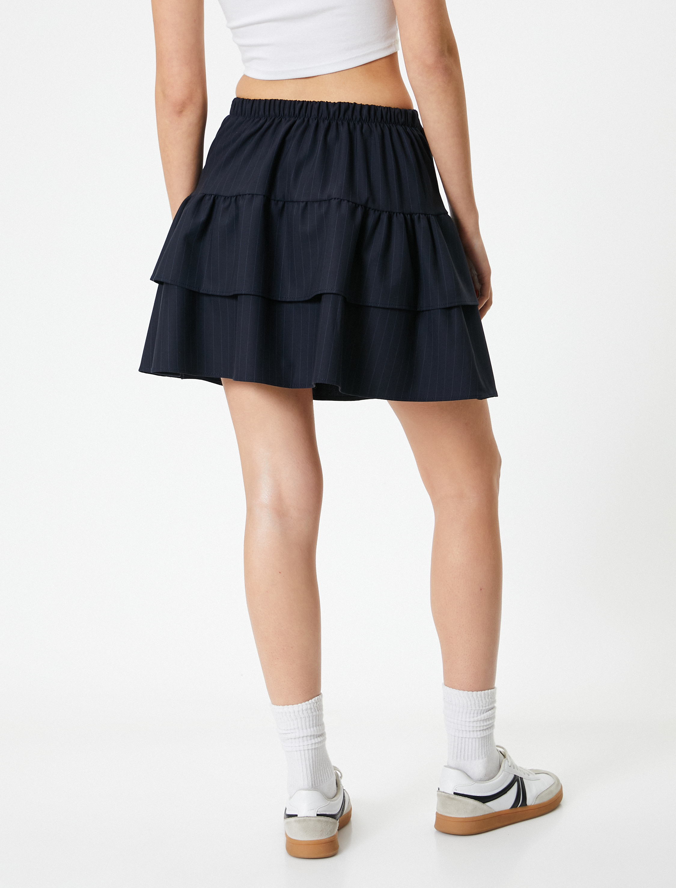   Mini Fırfırlı Etek Katlı Volümlü