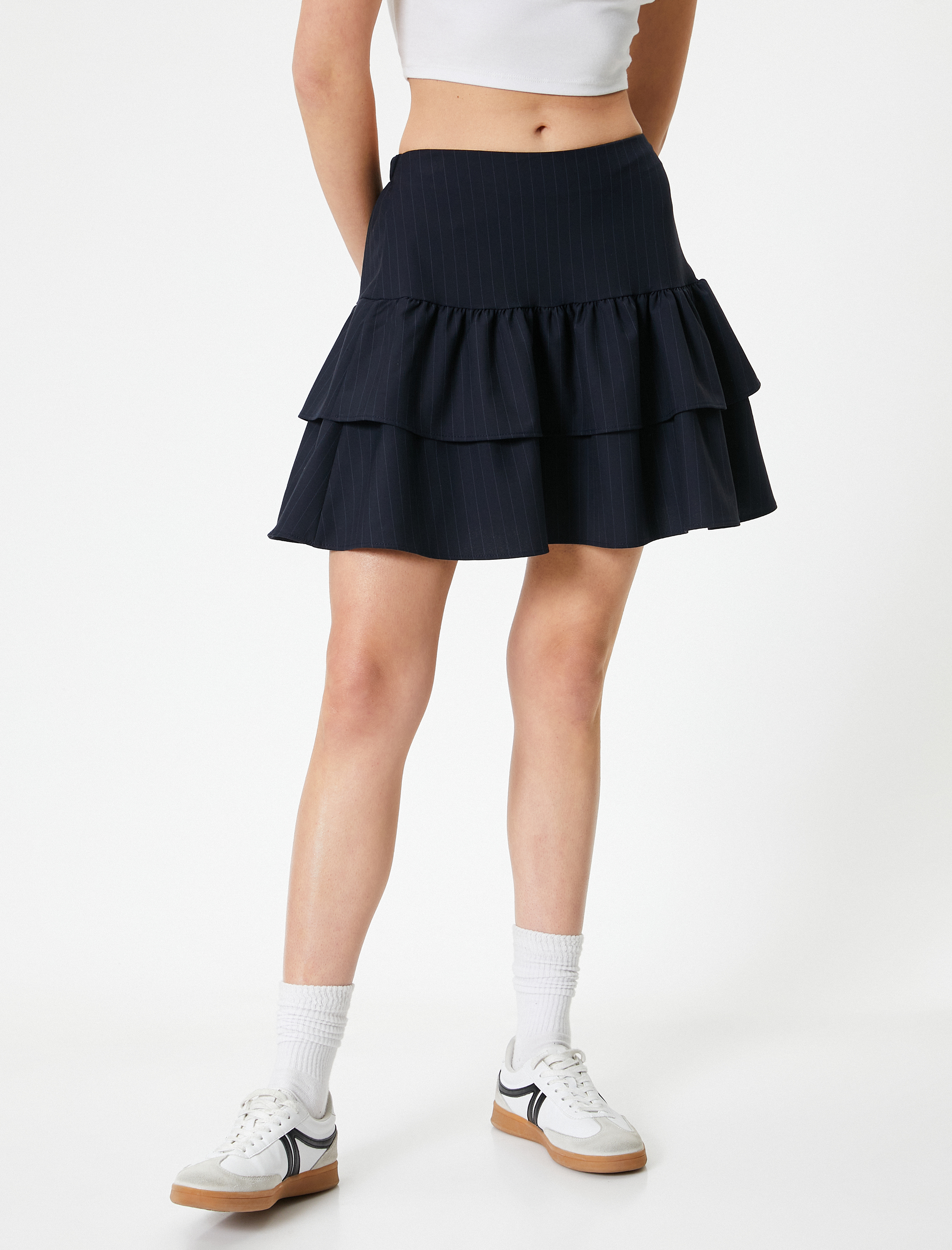   Mini Fırfırlı Etek Katlı Volümlü