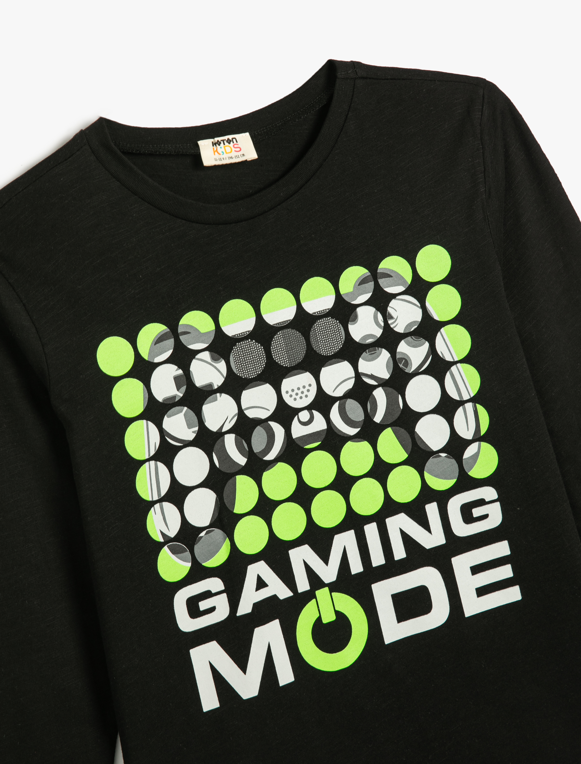  Erkek Çocuk Tişört Oyun Temalı Uzun Kollu Bisiklet Yaka Pamuklu