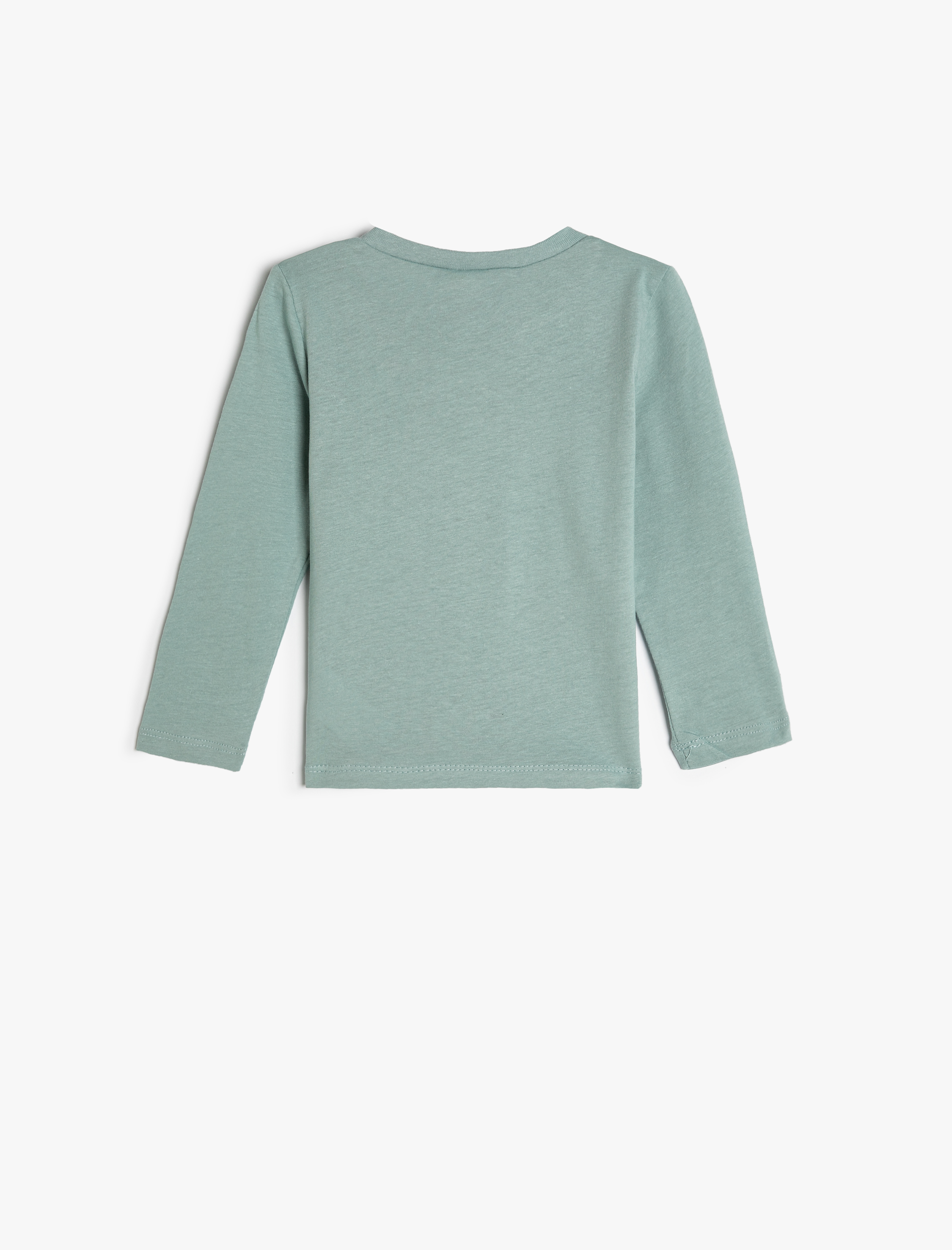  Erkek Bebek Tişört Uzay Temalı Uzun Kollu Bisiklet Yaka Pamuklu