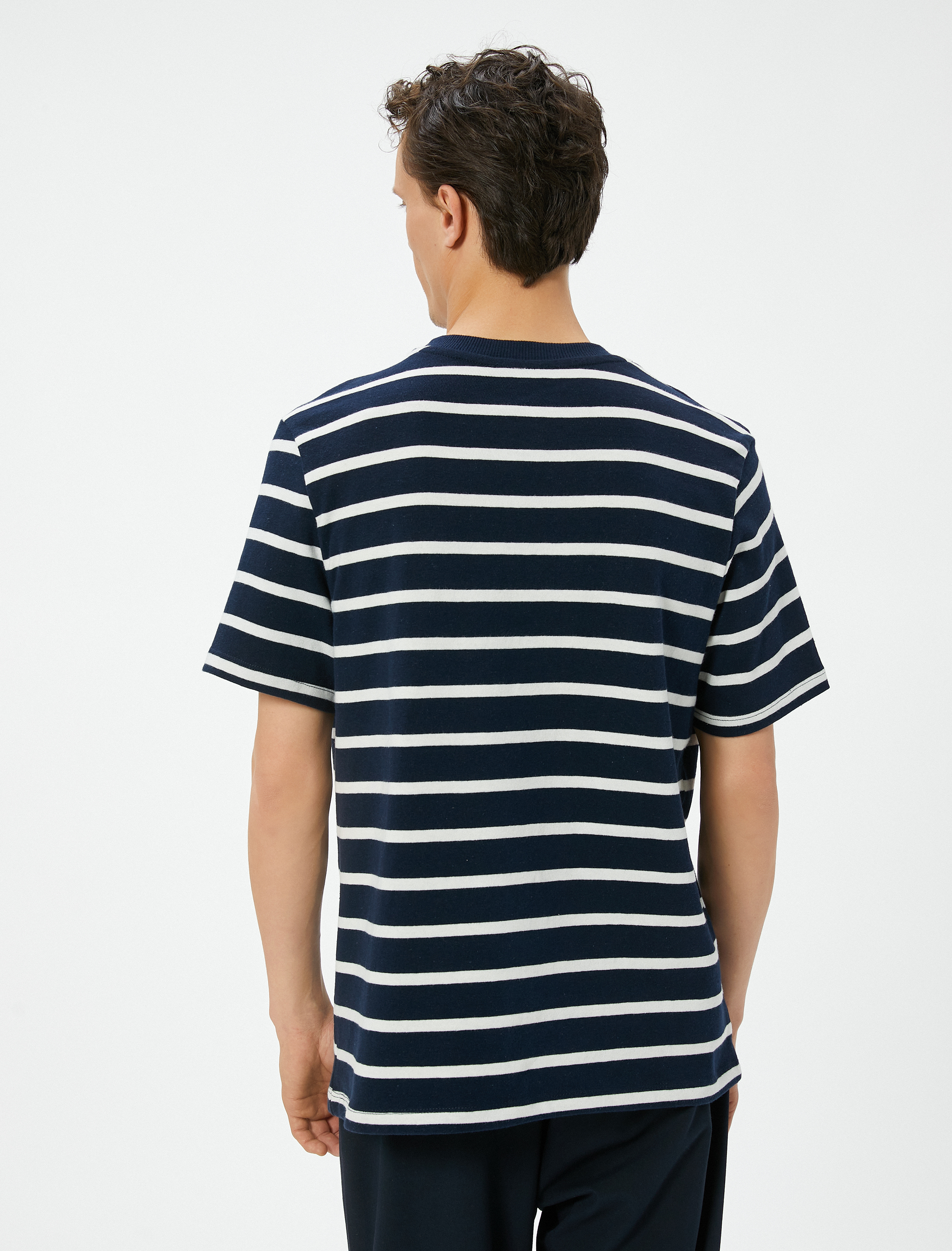   Basic Tişört Bisiklet Yaka Kısa Kollu Pamuklu