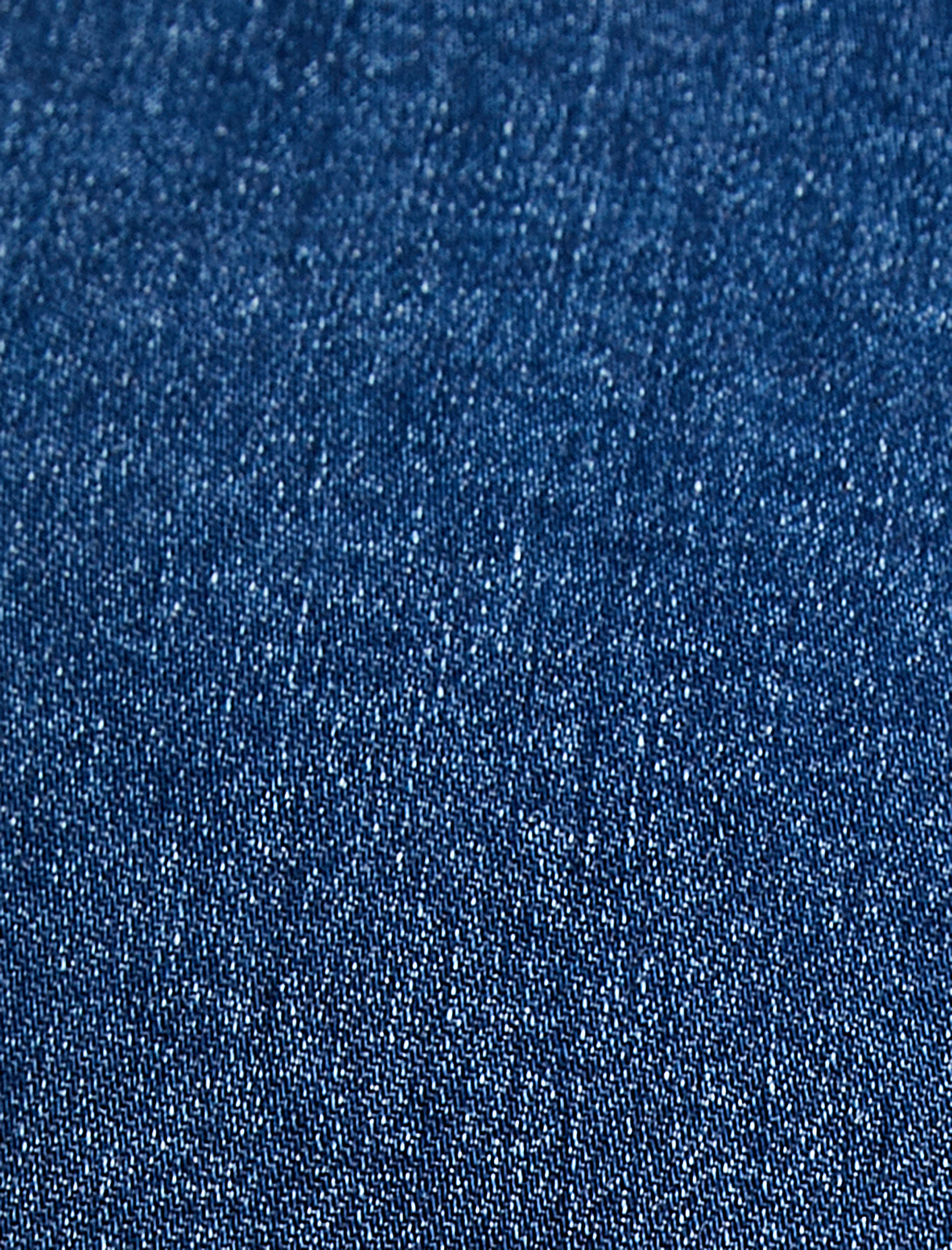   Çiçekli Kot Elbise Midi Boy Lazer Baskılı Kolsuz Arkadan Yırtmaçlı