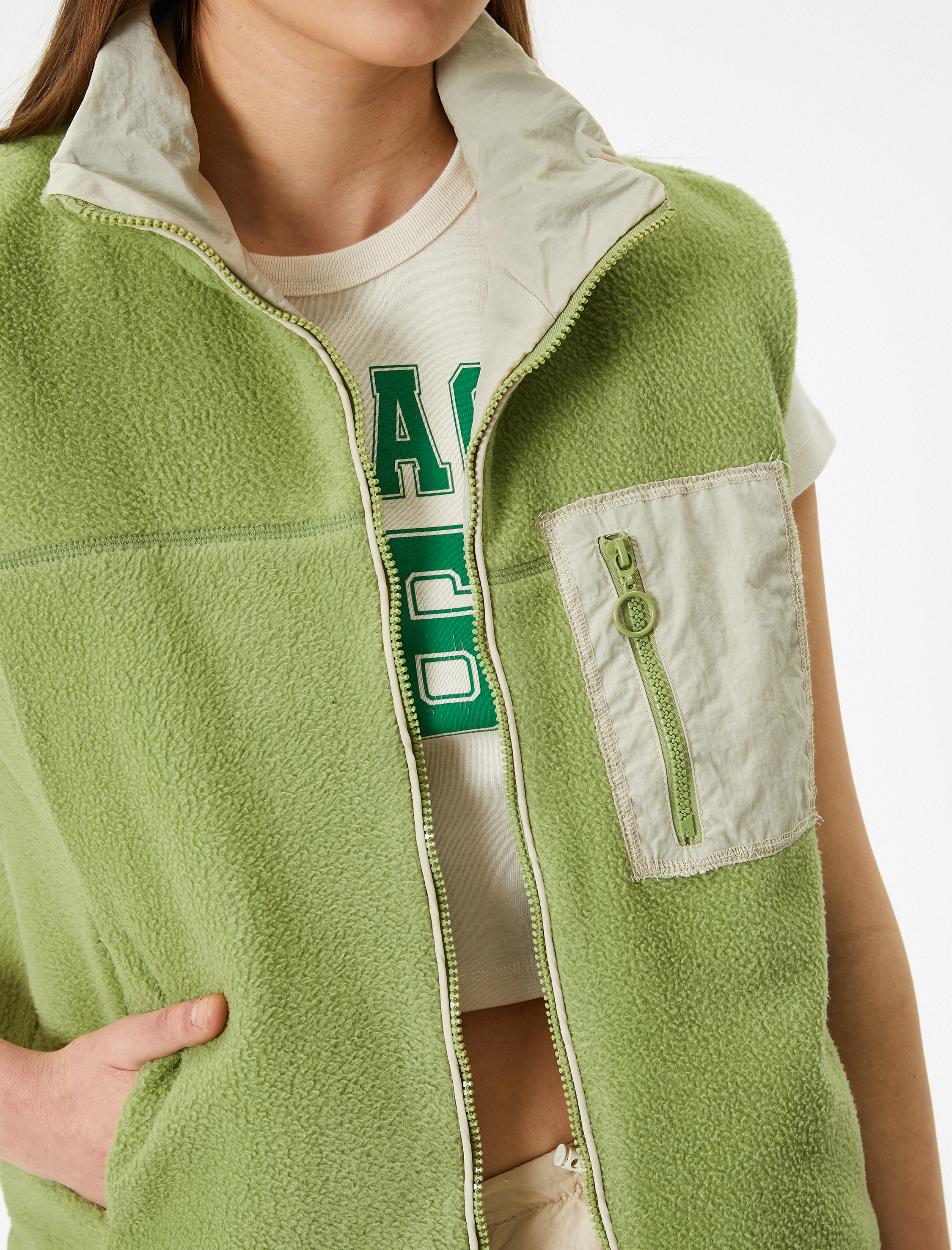   Polar Outdoor Yelek Dik Yaka Cepli