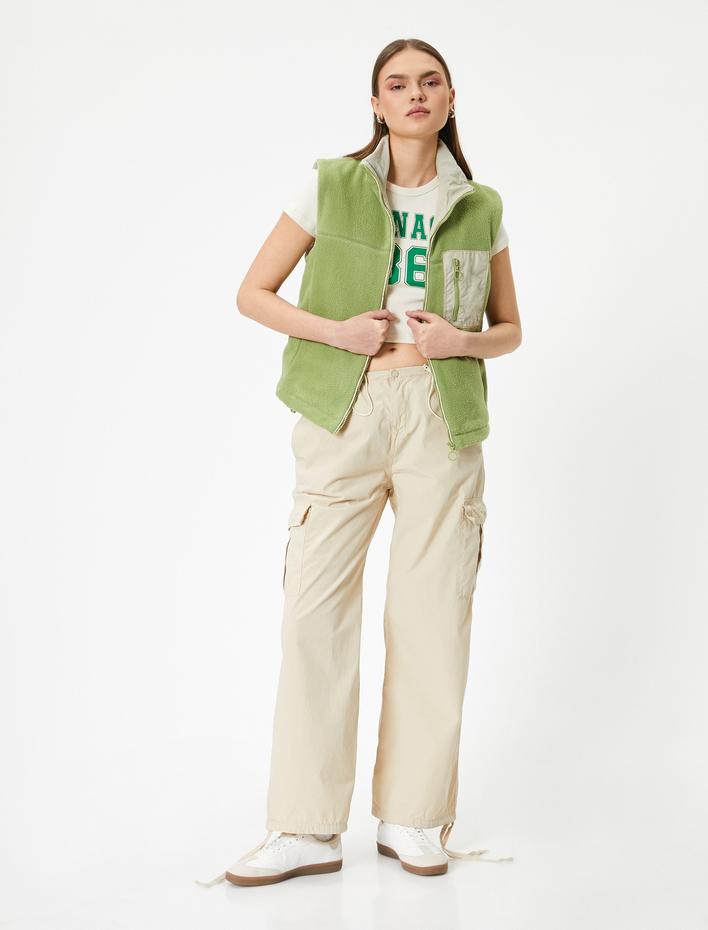  Polar Outdoor Yelek Dik Yaka Cepli