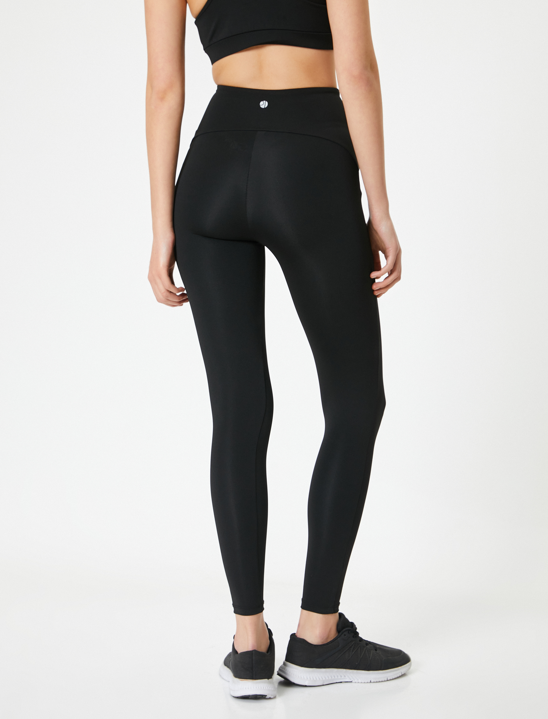   Spor Tayt Yüksek Bel Slim Fit Parçalı Dikiş Detaylı