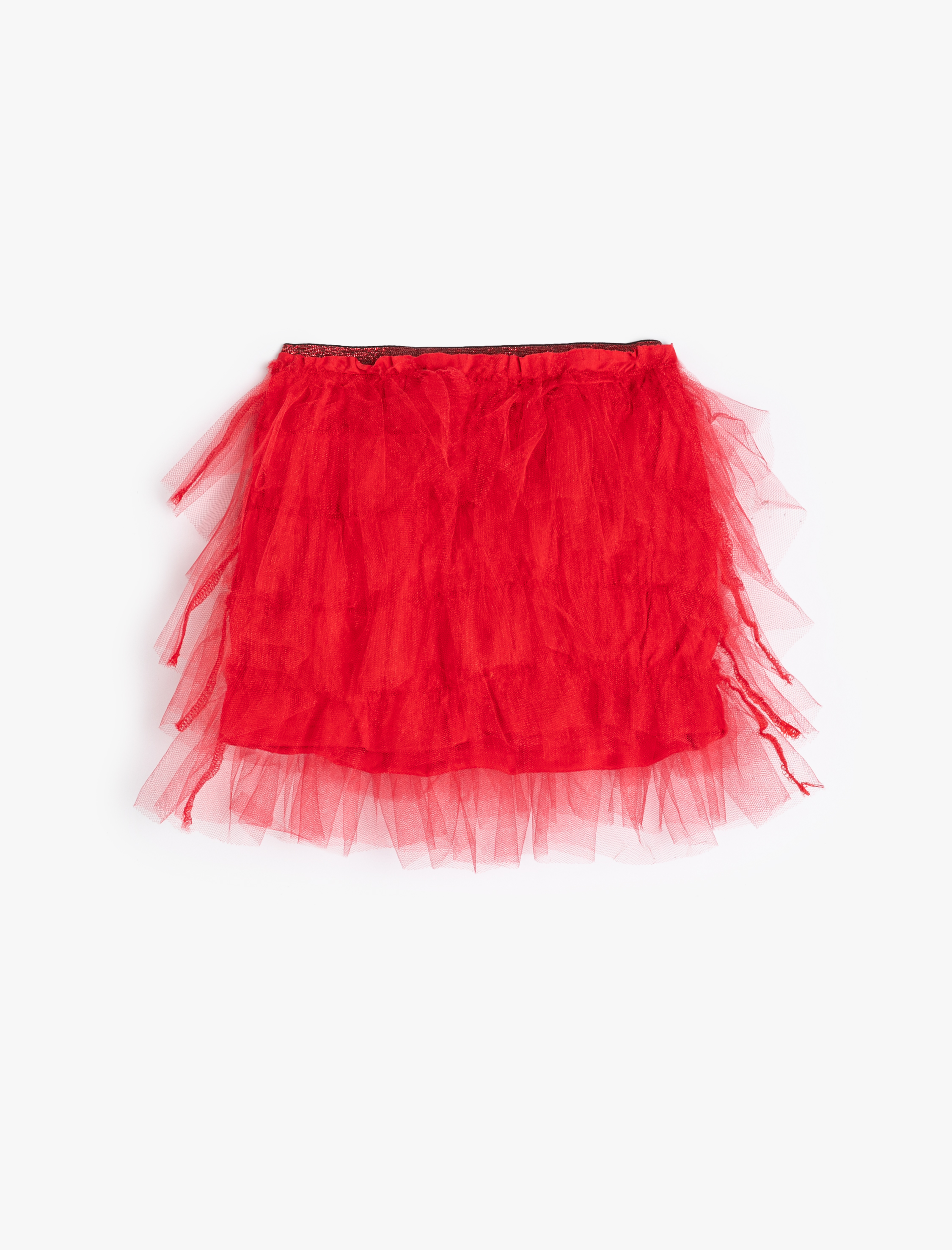  Kız Çocuk Tütü Etek Katlı Beli Lastikli Pamuklu Astarlı