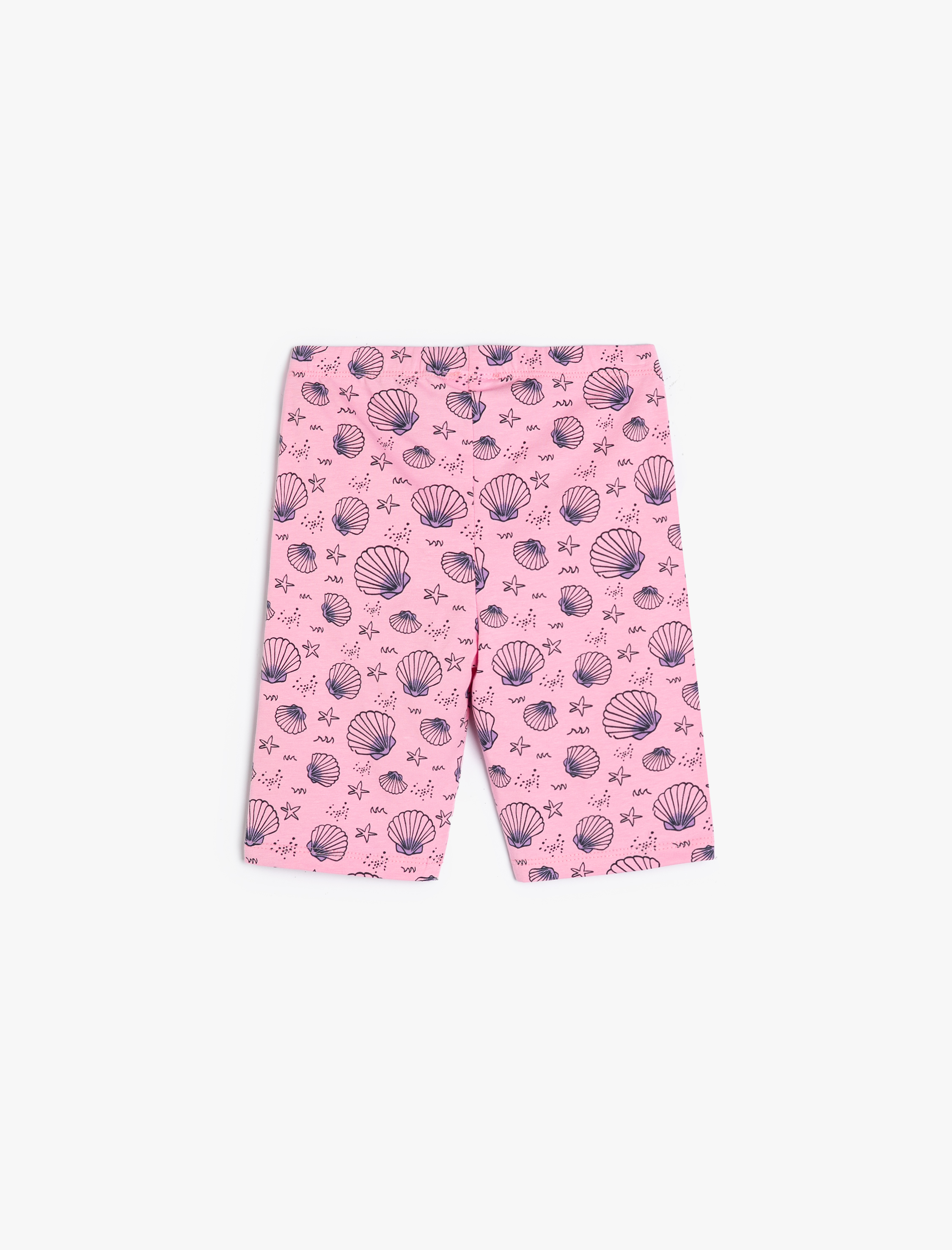  Kız Çocuk Kısa Tayt Kelebek Baskılı Beli Lastikli Pamuklu