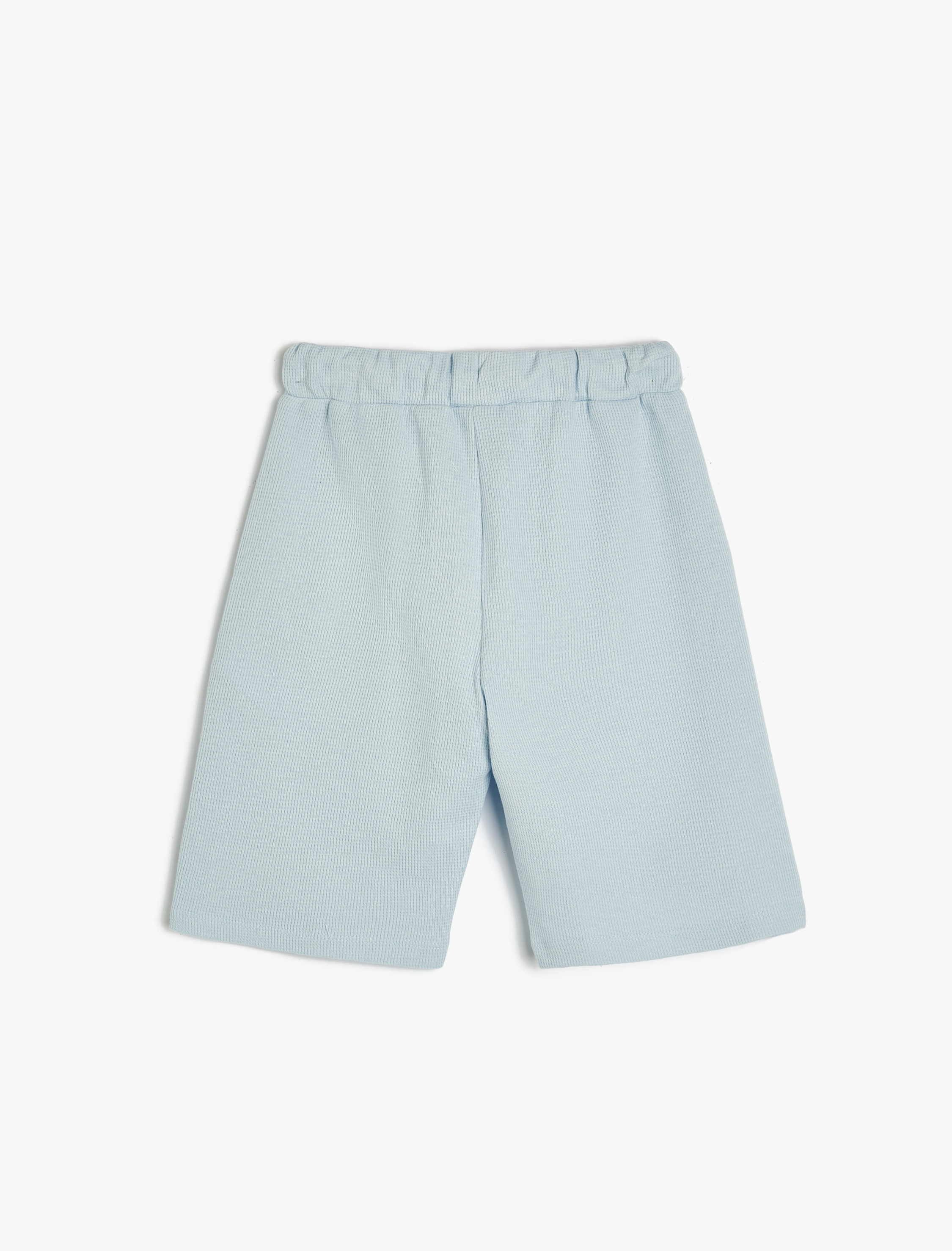  Erkek Çocuk Şort Dokulu Cepli Beli Bağlamalı Pamuklu