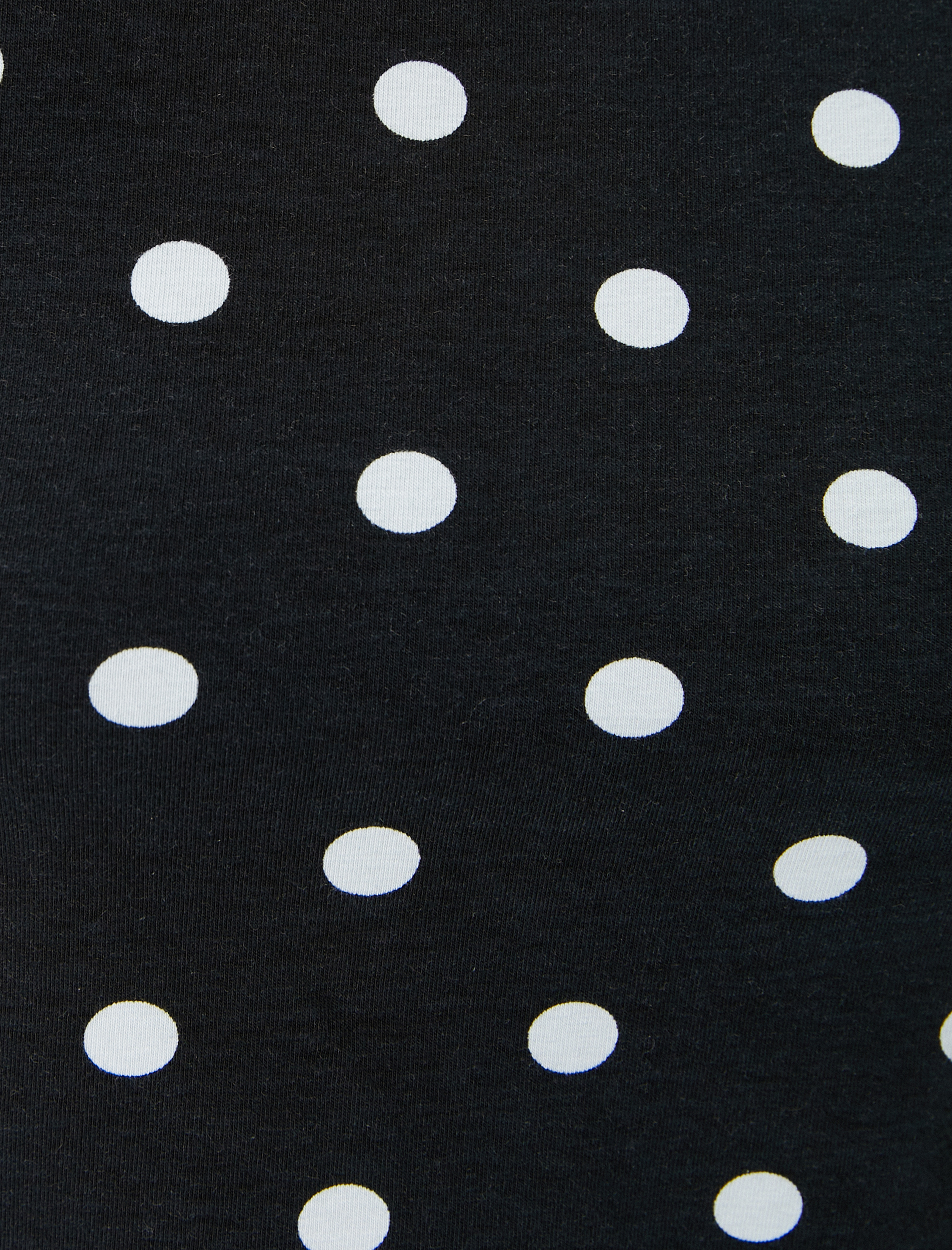   Arkası Dekolte Puantiyeli Tişört Crop Fiyonk Detaylı