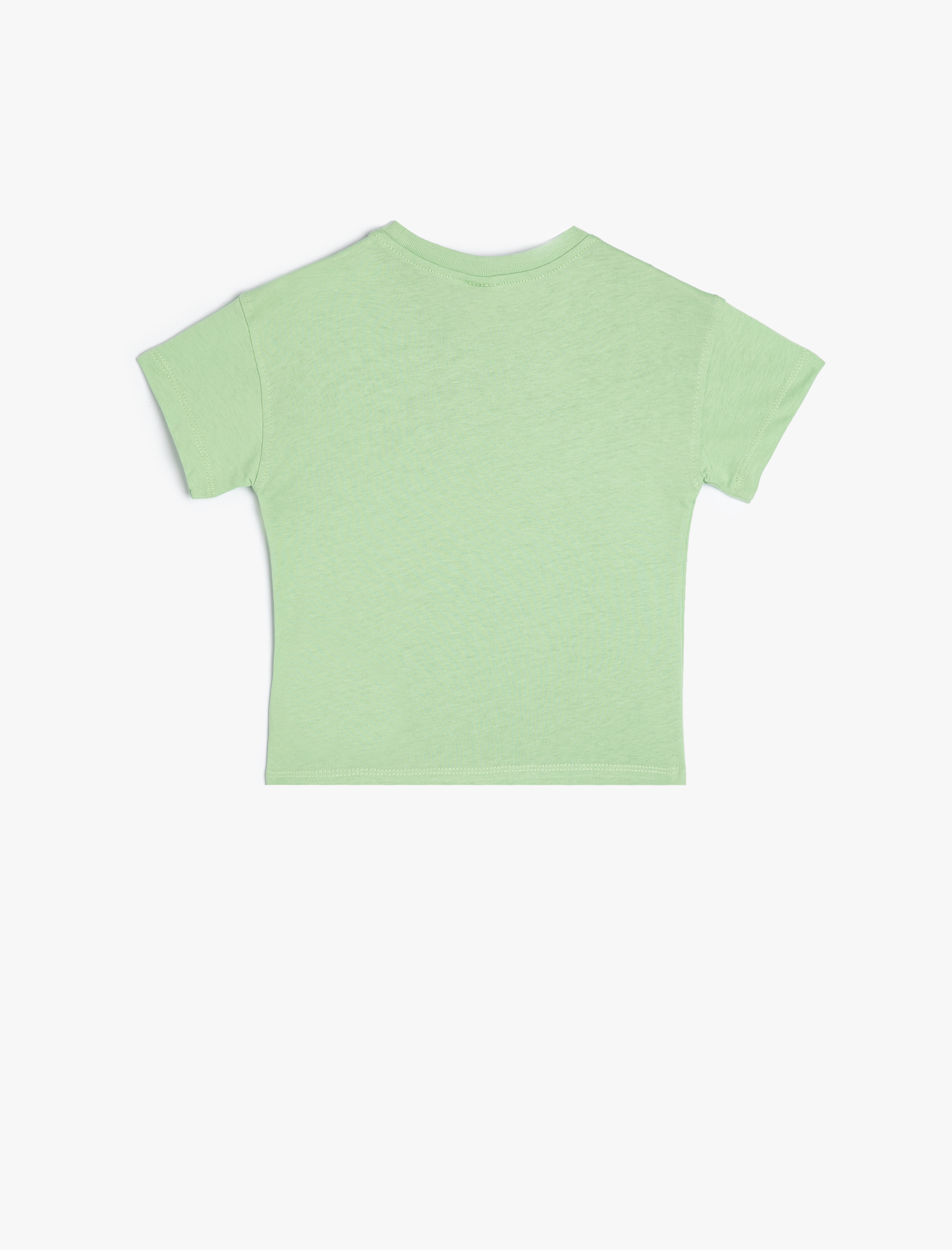  Erkek Bebek Tişört Kısa Kollu Bisiklet Yaka Meyve Baskılı Pamuklu