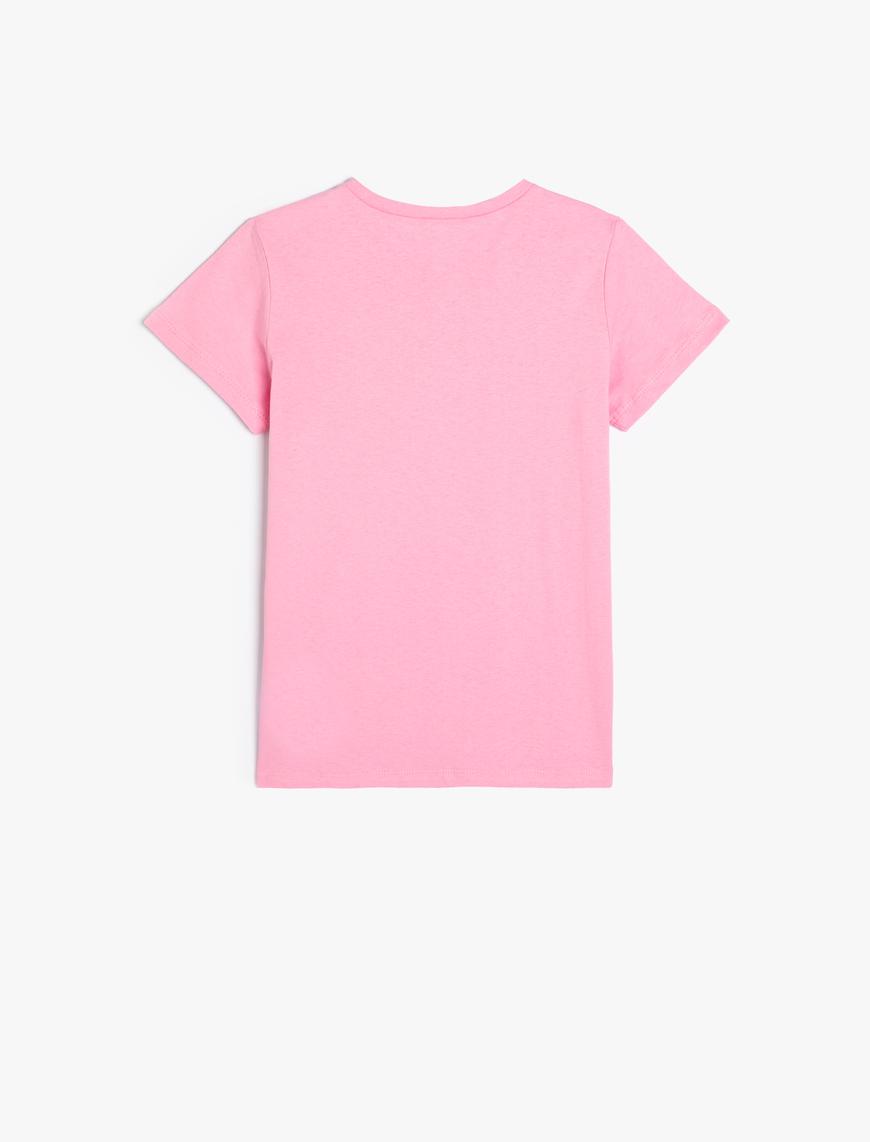  Kız Çocuk 3'lü Basic Tişört Set Kısa Kollu Çok Renkli Pamuklu