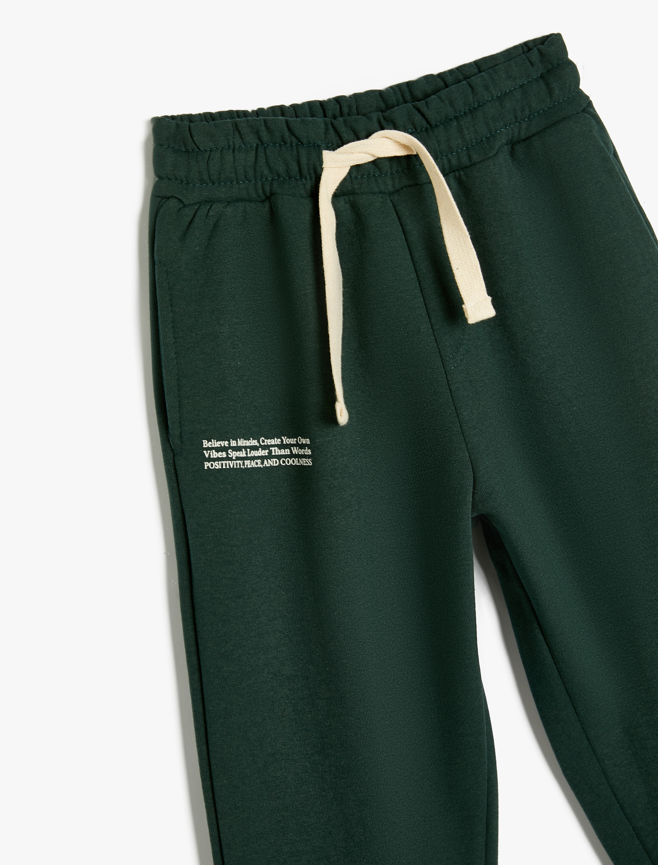  Erkek Çocuk Jogger Eşofman Altı Beli Lastikli Baskı Detaylı Cepli Şardonlu