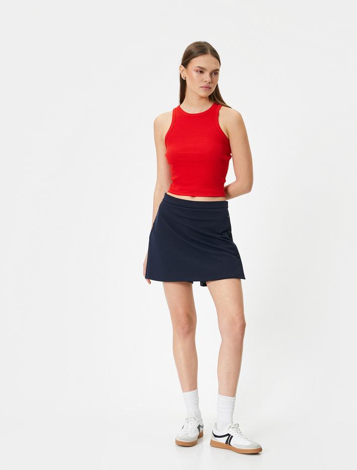  Ribanalı Basic Atlet Pamuklu Slim Fit