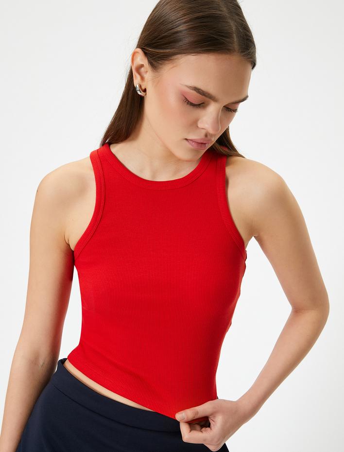  Ribanalı Basic Atlet Pamuklu Slim Fit