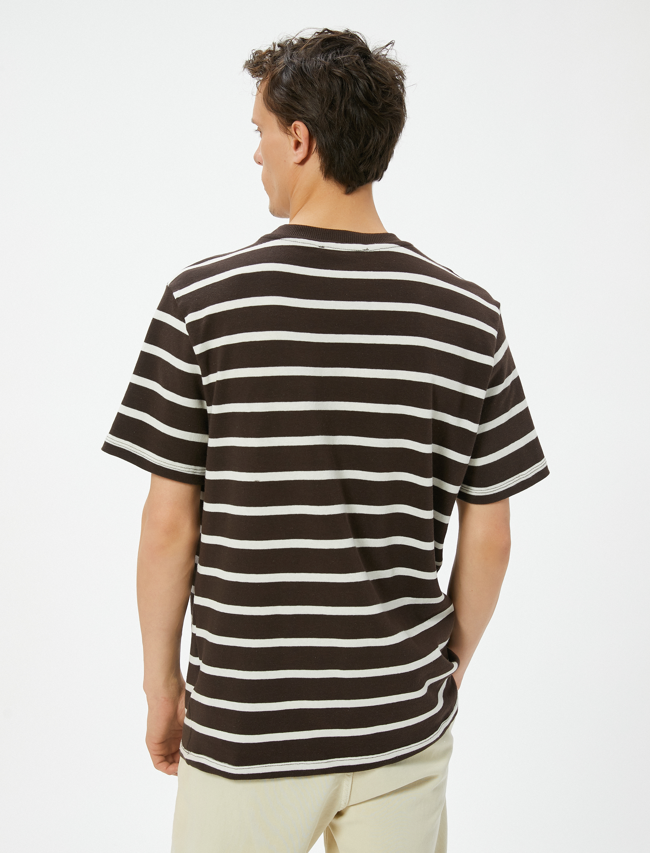 Basic Tişört Bisiklet Yaka Kısa Kollu Pamuklu