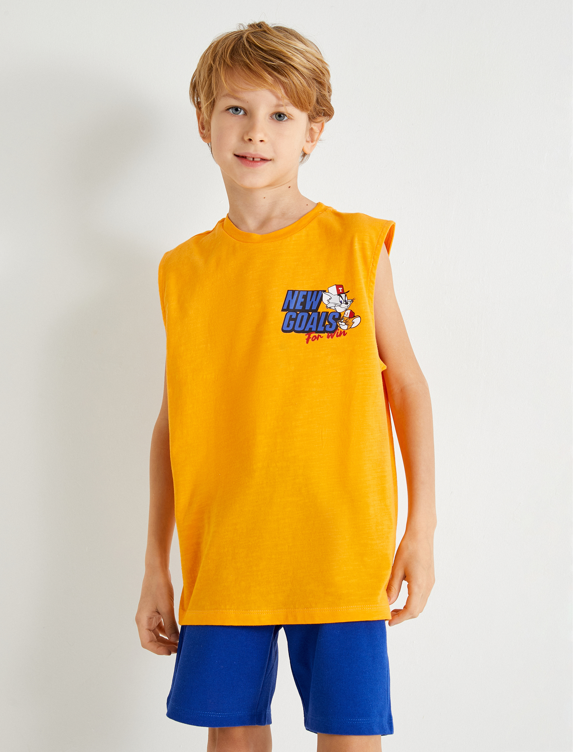  Erkek Çocuk Basic Şort Beli Bağlamalı Cepli