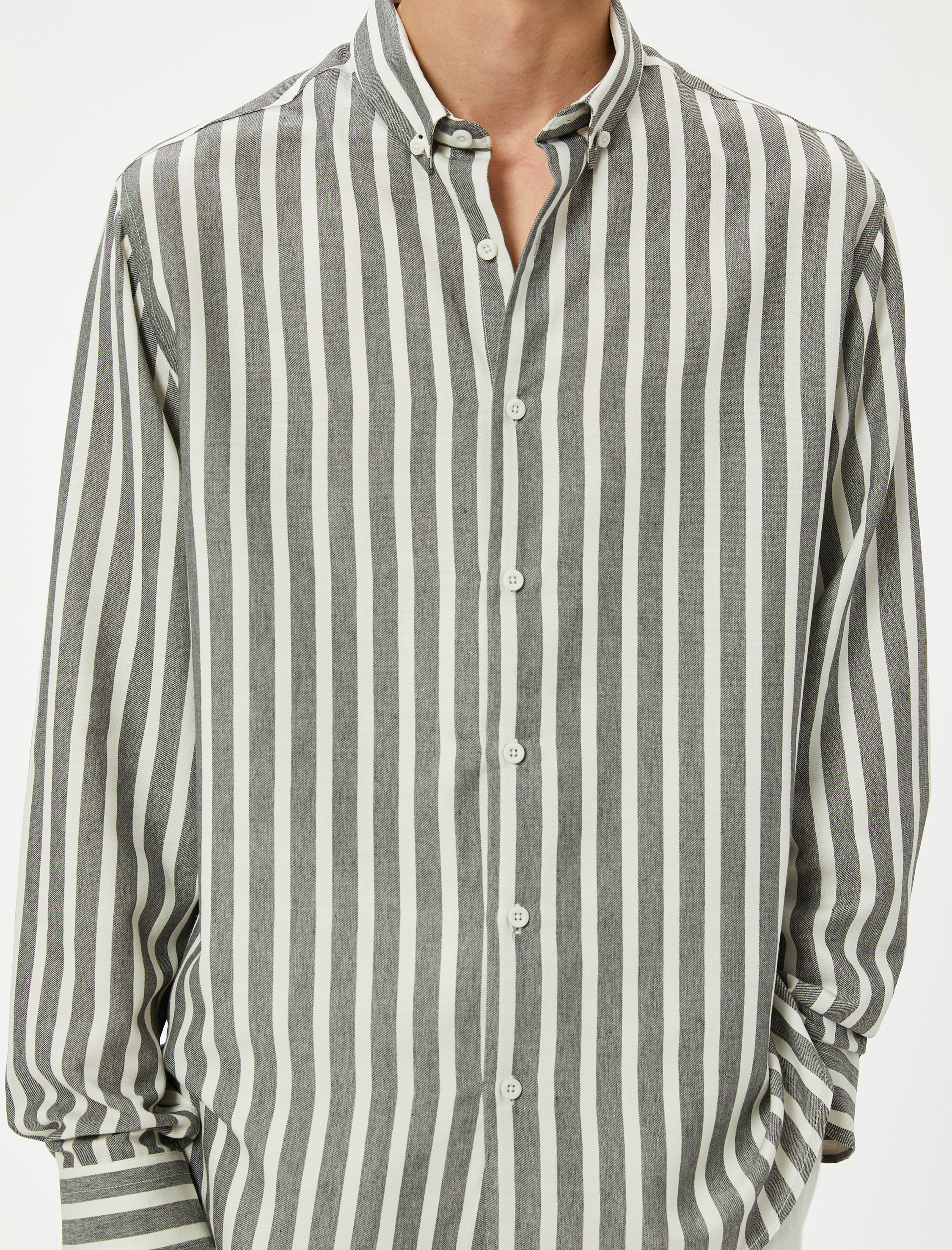   Slim Fit Gömlek Uzun Kollu Klasik Yaka Düğmeli