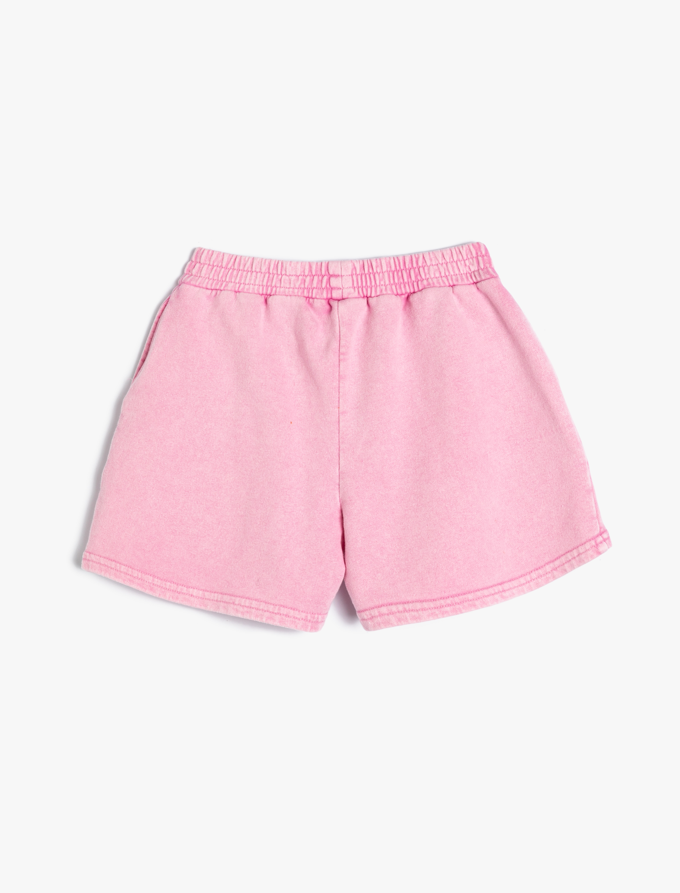  Kız Çocuk Basic Mini Şort Beli Lastikli Cepli Pamuklu
