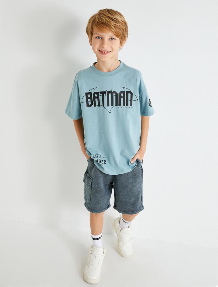 Erkek Çocuk Şort Yıkamalı Cep Detaylı Beli Lastikli Pamuklu