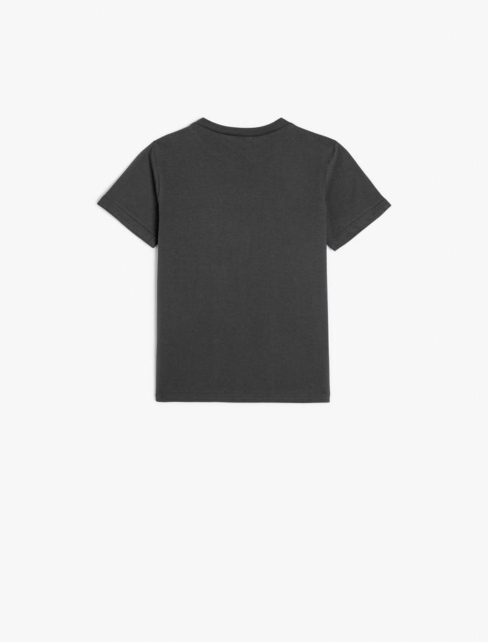 Erkek Çocuk Basic Tişört Kısa Kollu Bisiklet Yaka Pamuklu