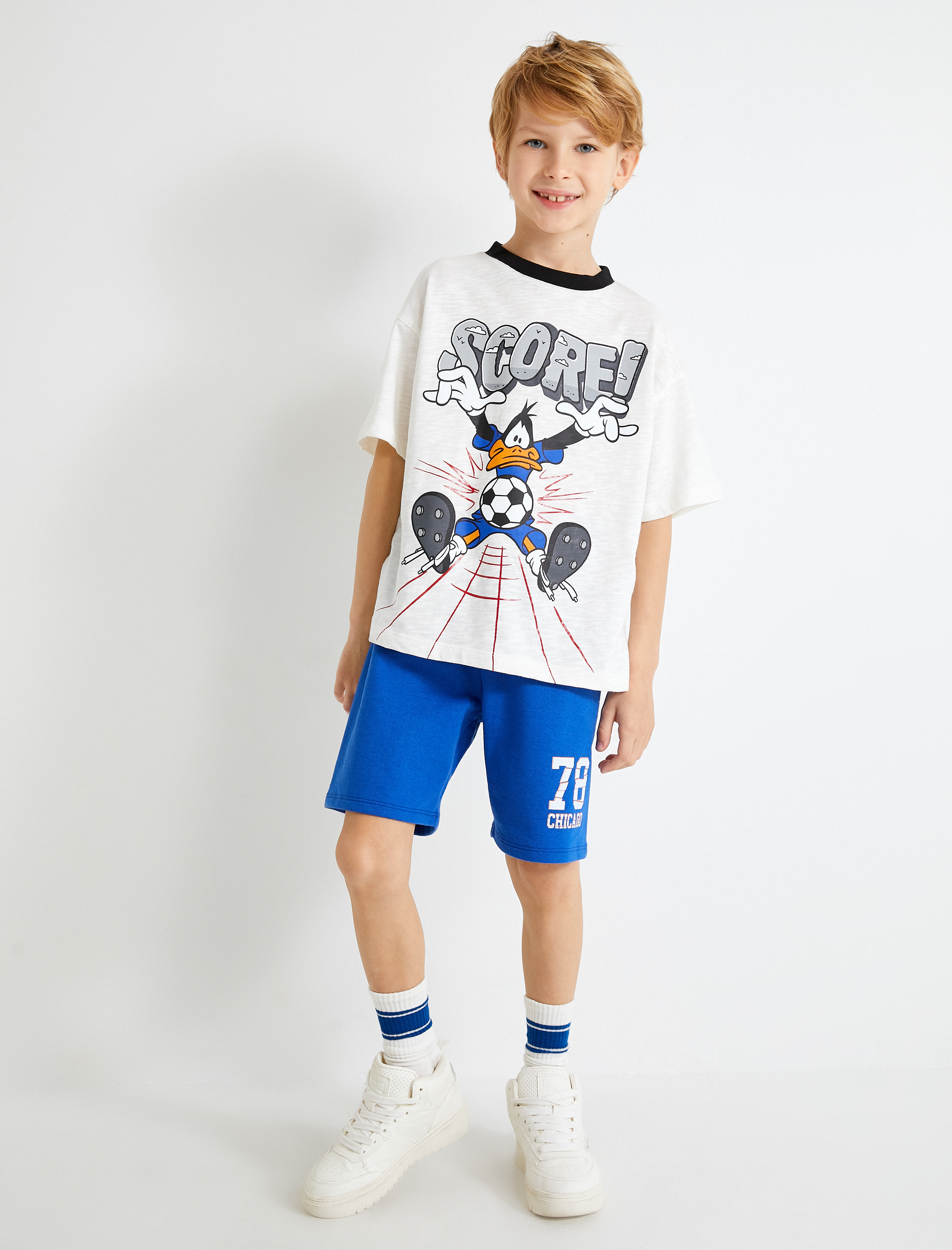 Erkek Çocuk Duffy Duck Tişört Lisanslı Baskılı