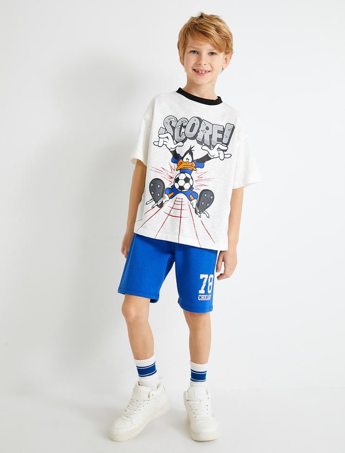 Erkek Çocuk Duffy Duck Tişört Lisanslı Baskılı