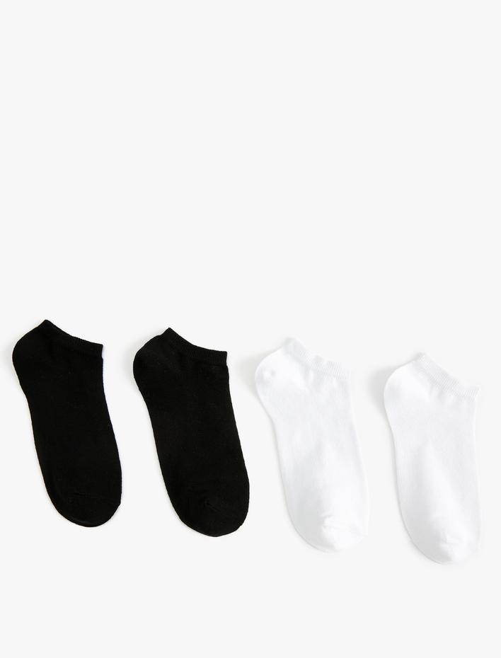 Kadın Basic 4'lü Patik Çorap Seti Çok Renkli