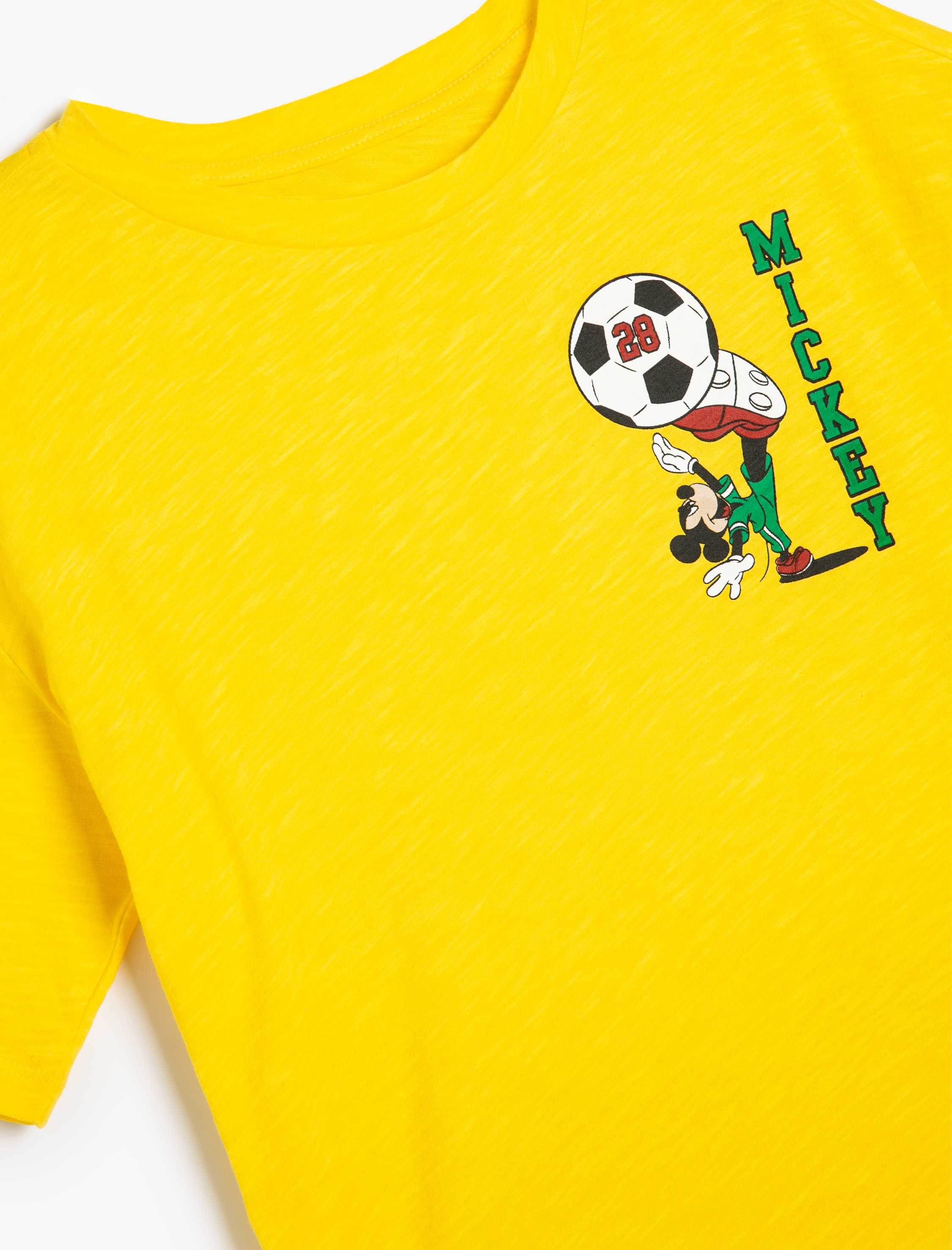  Erkek Çocuk Oversize Tişört Mickey Mouse Lisanslı Kısa Kollu Bisiklet Yaka Pamuklu