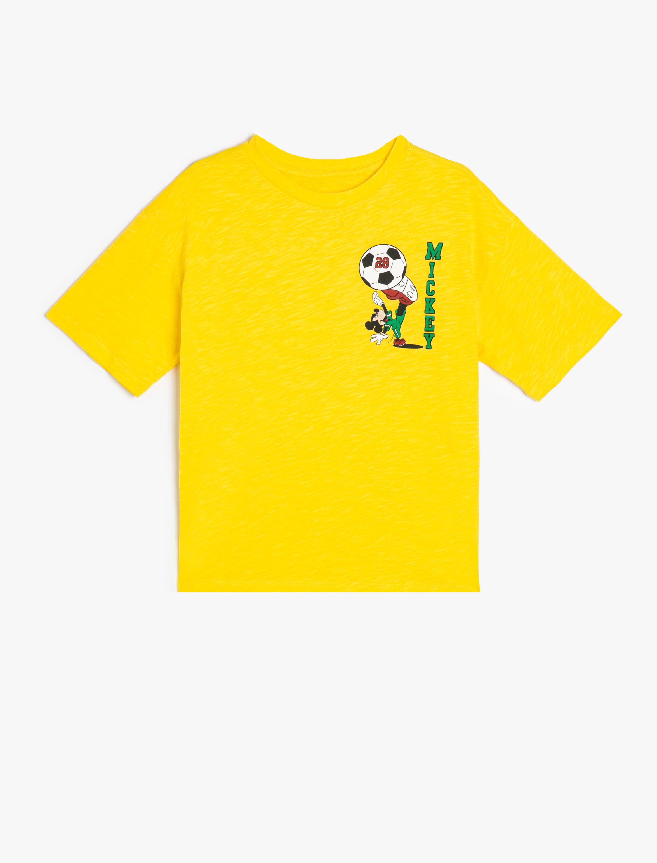  Erkek Çocuk Oversize Tişört Mickey Mouse Lisanslı Kısa Kollu Bisiklet Yaka Pamuklu