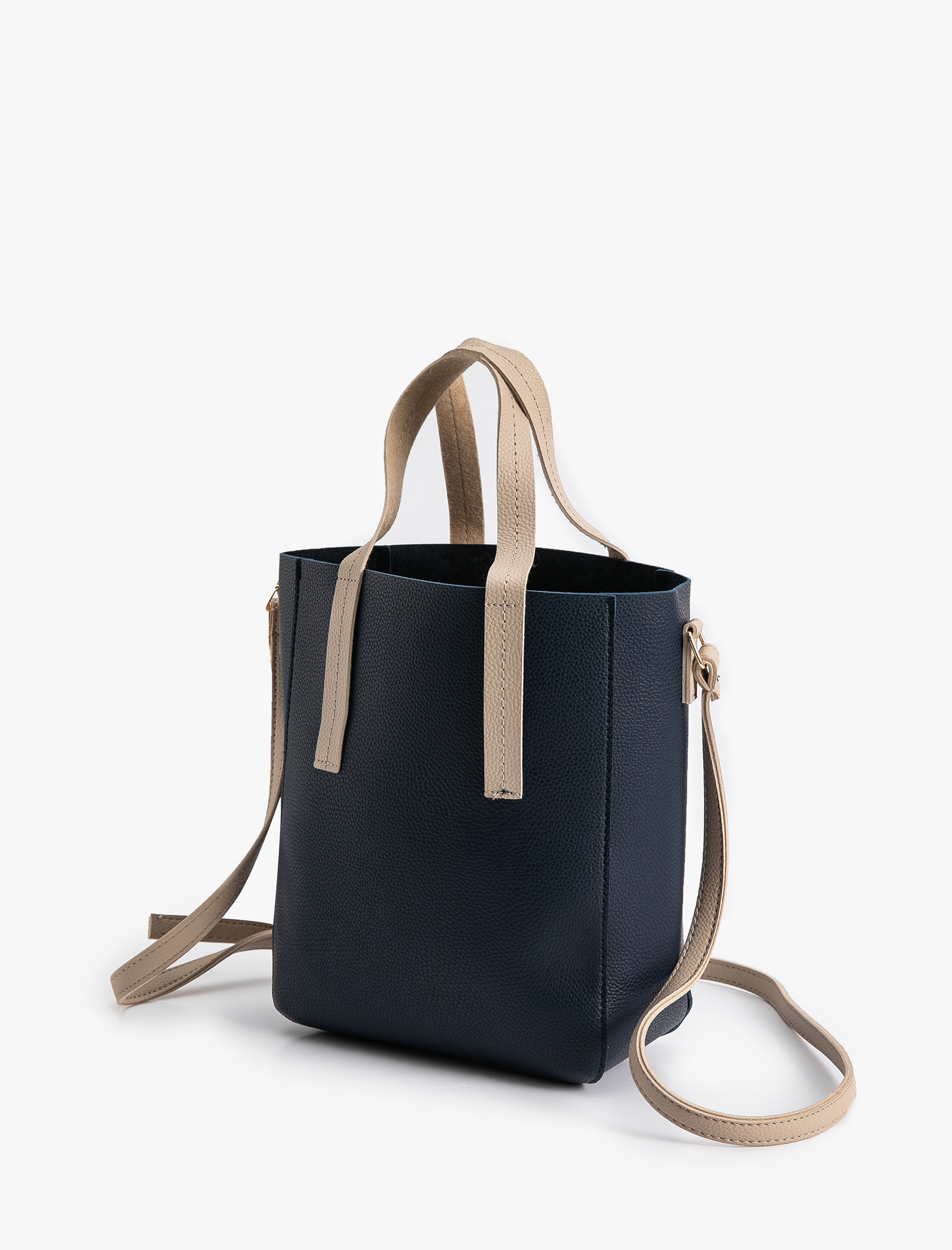  Kadın Suni Deri Tote Çanta Saplı Askılı Orta Boy